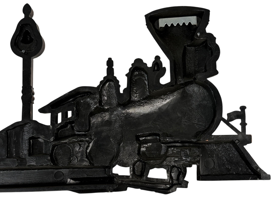 Vintage Coppercraft Train Station Wall Hanging: 1976 Dart Industries