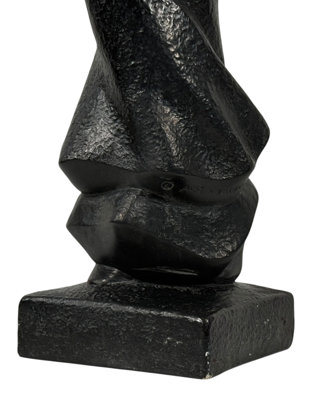 Austin Productions Inc. 1968 Modernist Abstract Sculpture – Black Resin Figure