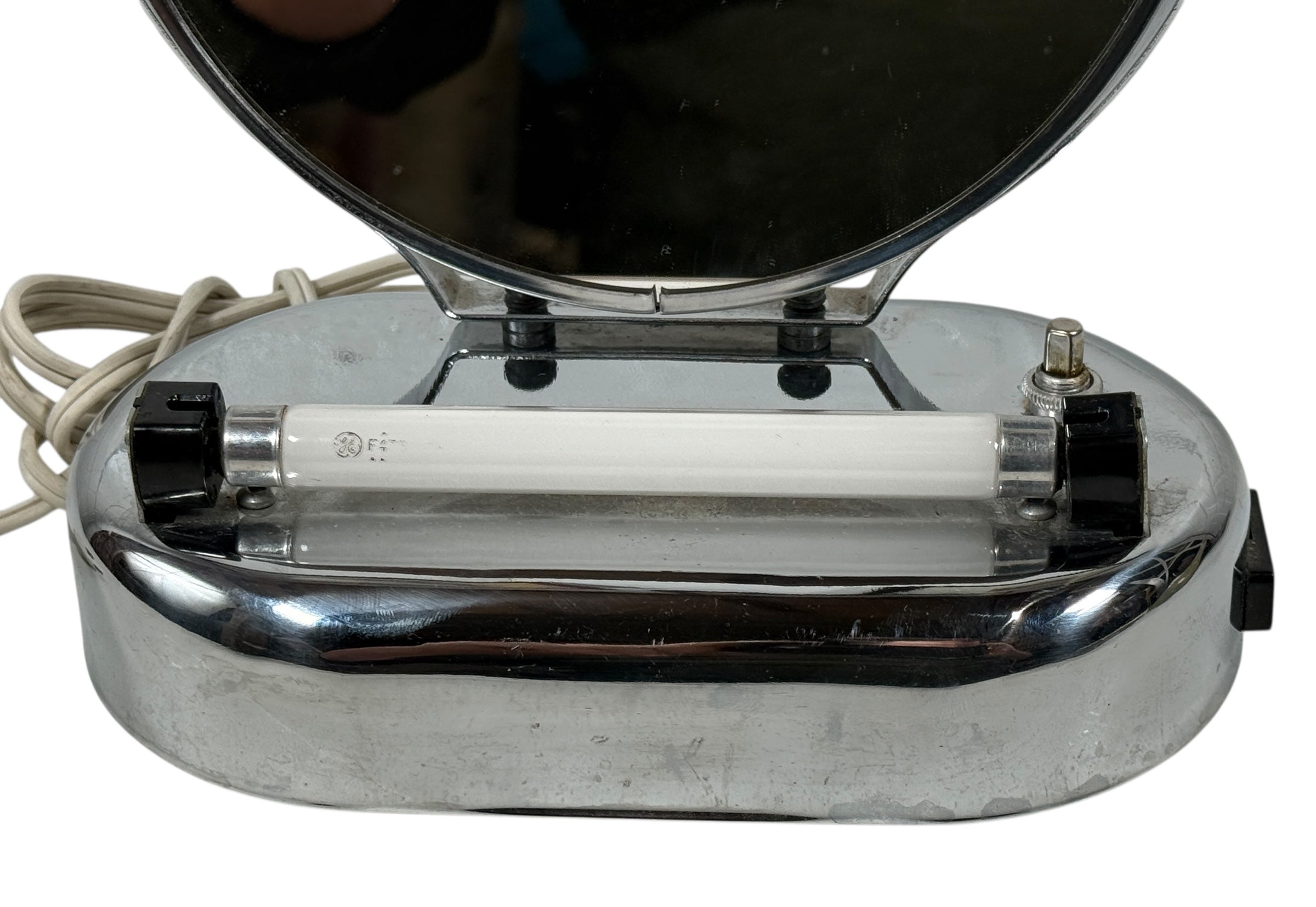 Vintage Beck Electric MFG Co. Ltd. Lighted Makeup Mirror – Chrome Vanity Lamp, AS-IS-