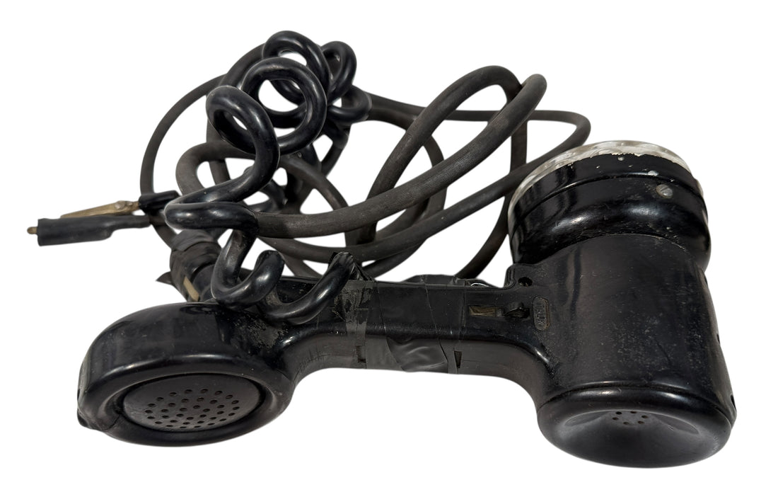 Vintage 1961 Western Electric 1013A lineman’s test phone handset – black Bakelite rotary dial Bell System tool, USA telecom collectible, retro industrial décor.