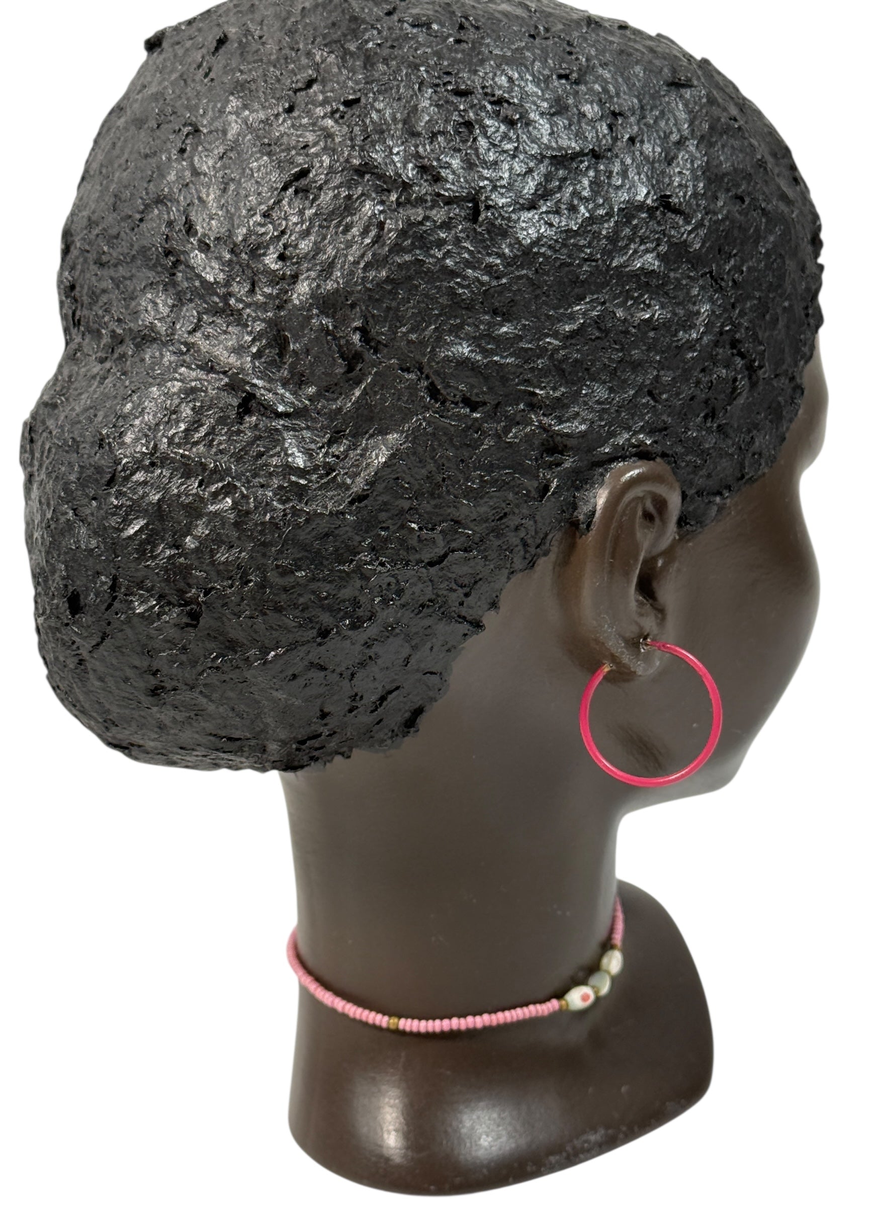 Paire de figurines en céramique artisanales CLS de 1987 – Garçon et fille – Style art populaire minimaliste