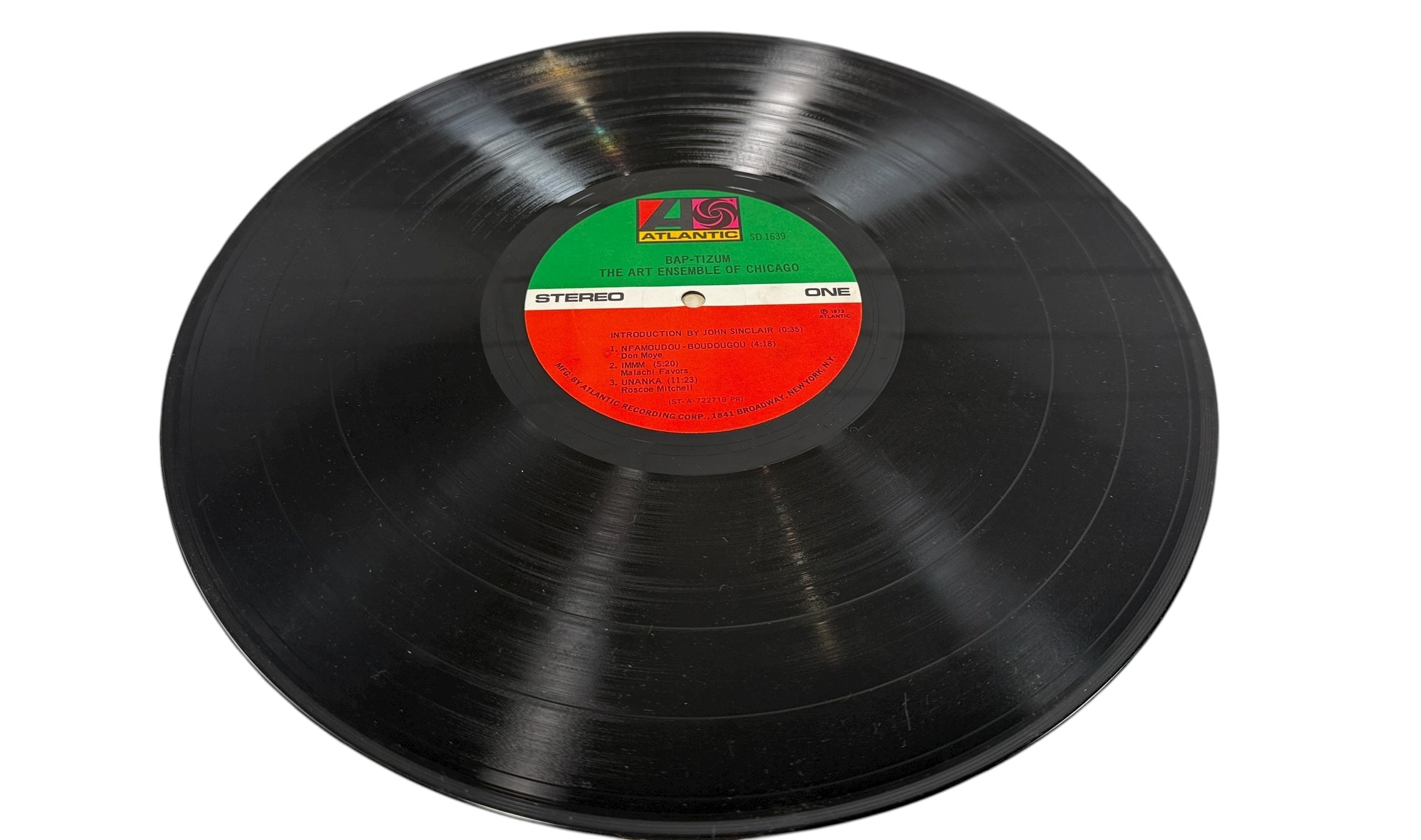 Live 1972 Ann Arbor Jazz Festival LP by the Art Ensemble of Chicago. 1973 Atlantic first pressing. Iconic free jazz performance and collector’s favorite.