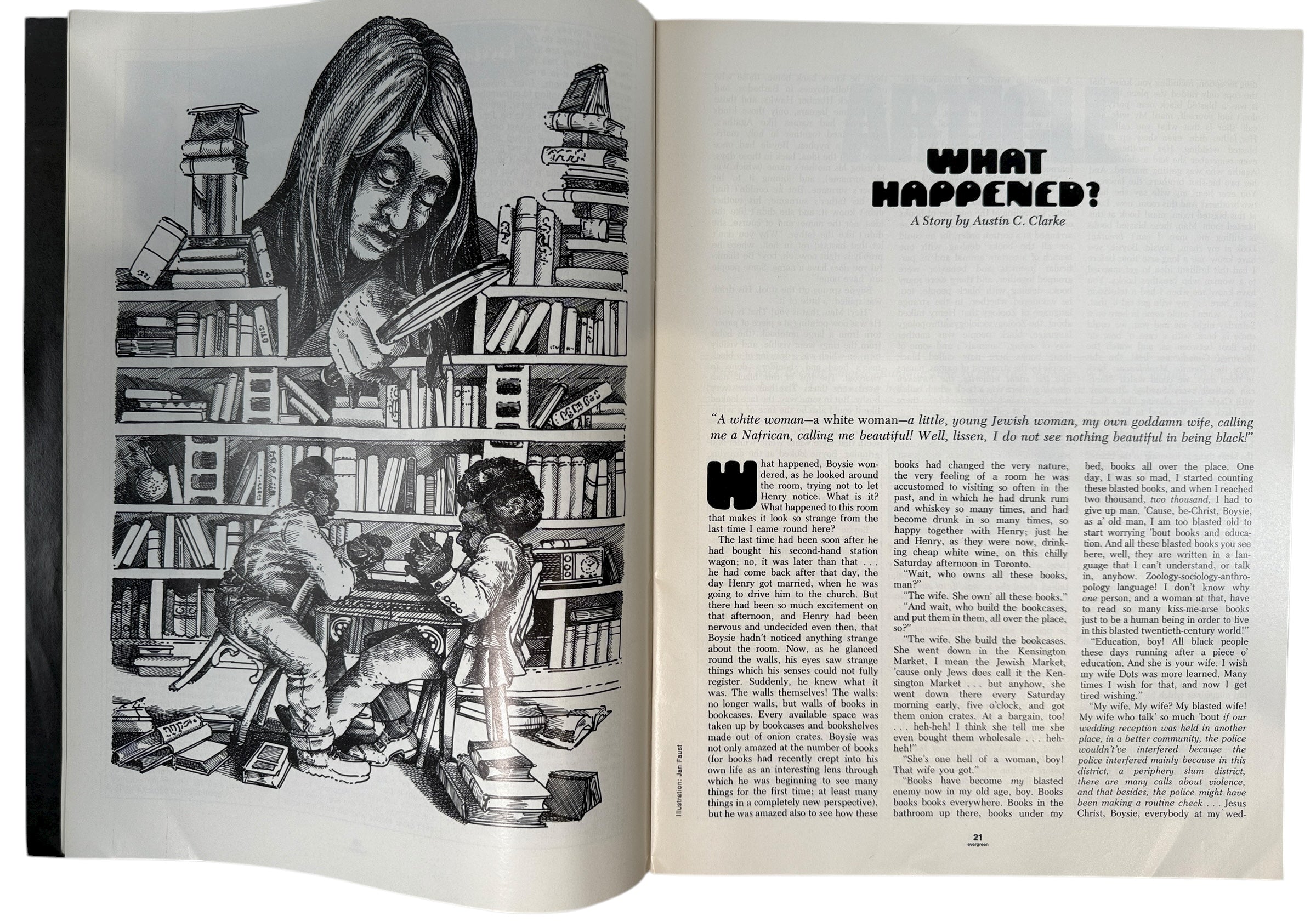 Evergreen Review December 1970 Issue #85 featuring Henry Miller, Eugène Ionesco &amp; Austin C. Clarke with a striking George Adams cover photo