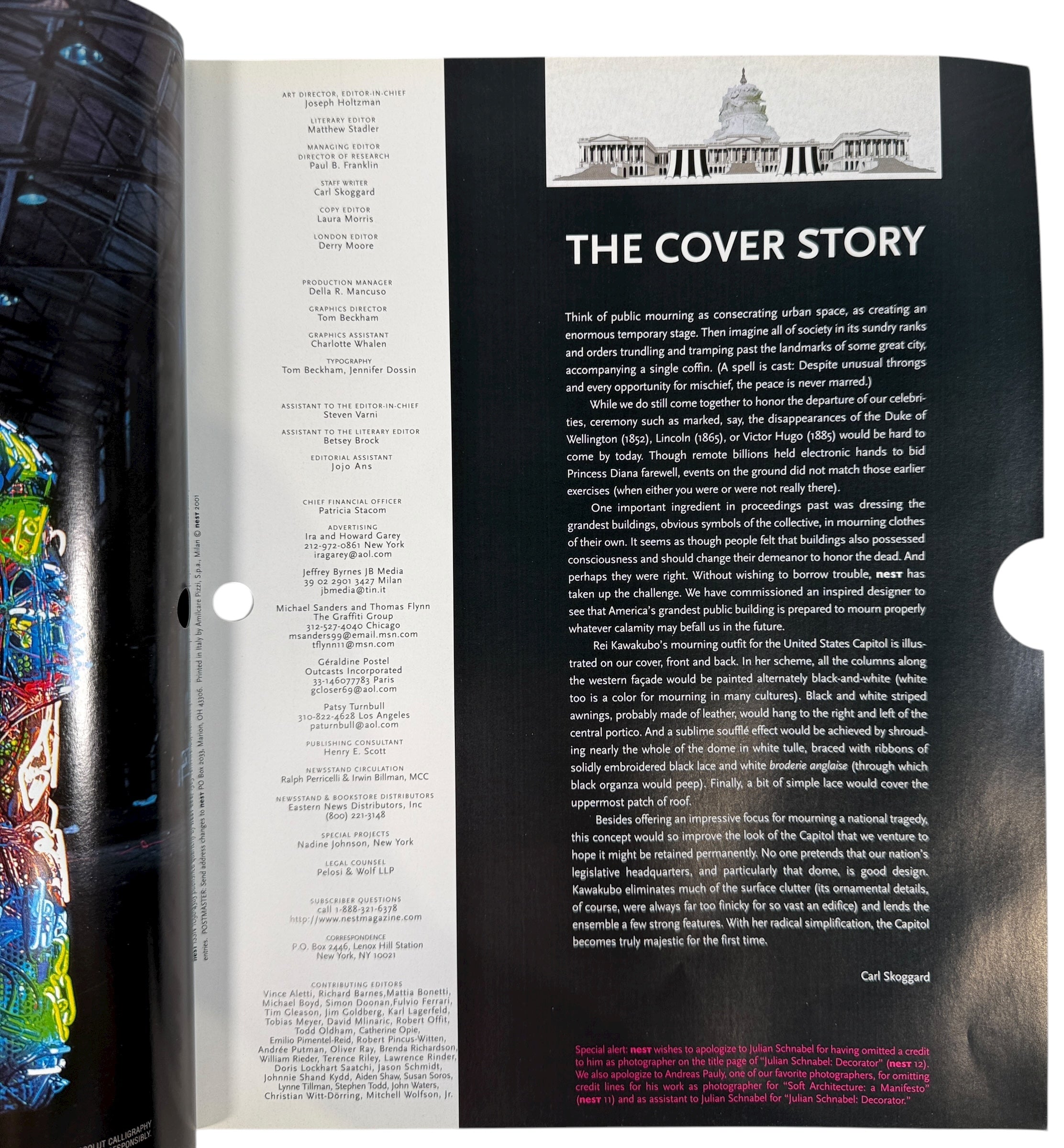 Summer 2001 Nest magazine “Joint Issue” featuring Rei Kawakubo of Comme des Garçons—a rare, collectible avant-garde interiors edition.