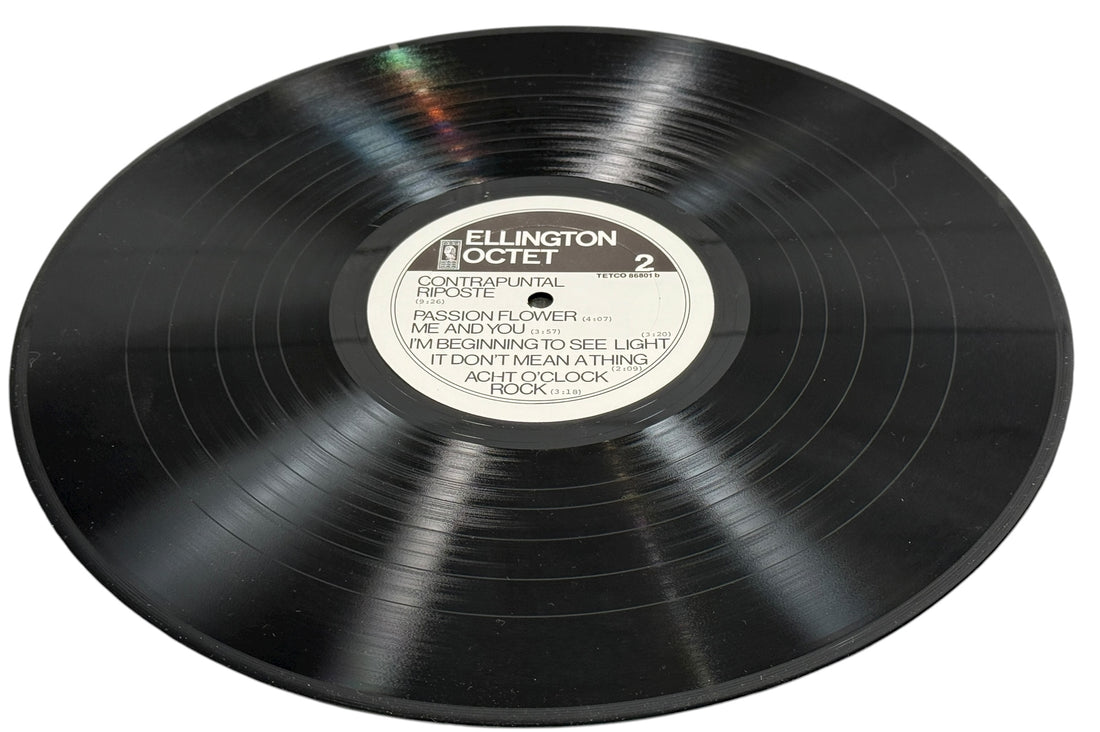 Vintage Duke Ellington Octet LP Famed Fieldcup Concert Vol 1. Canadian Tetco 86801 jazz collectible featuring Hodges, Carney, Gonsalves. Rare live session.