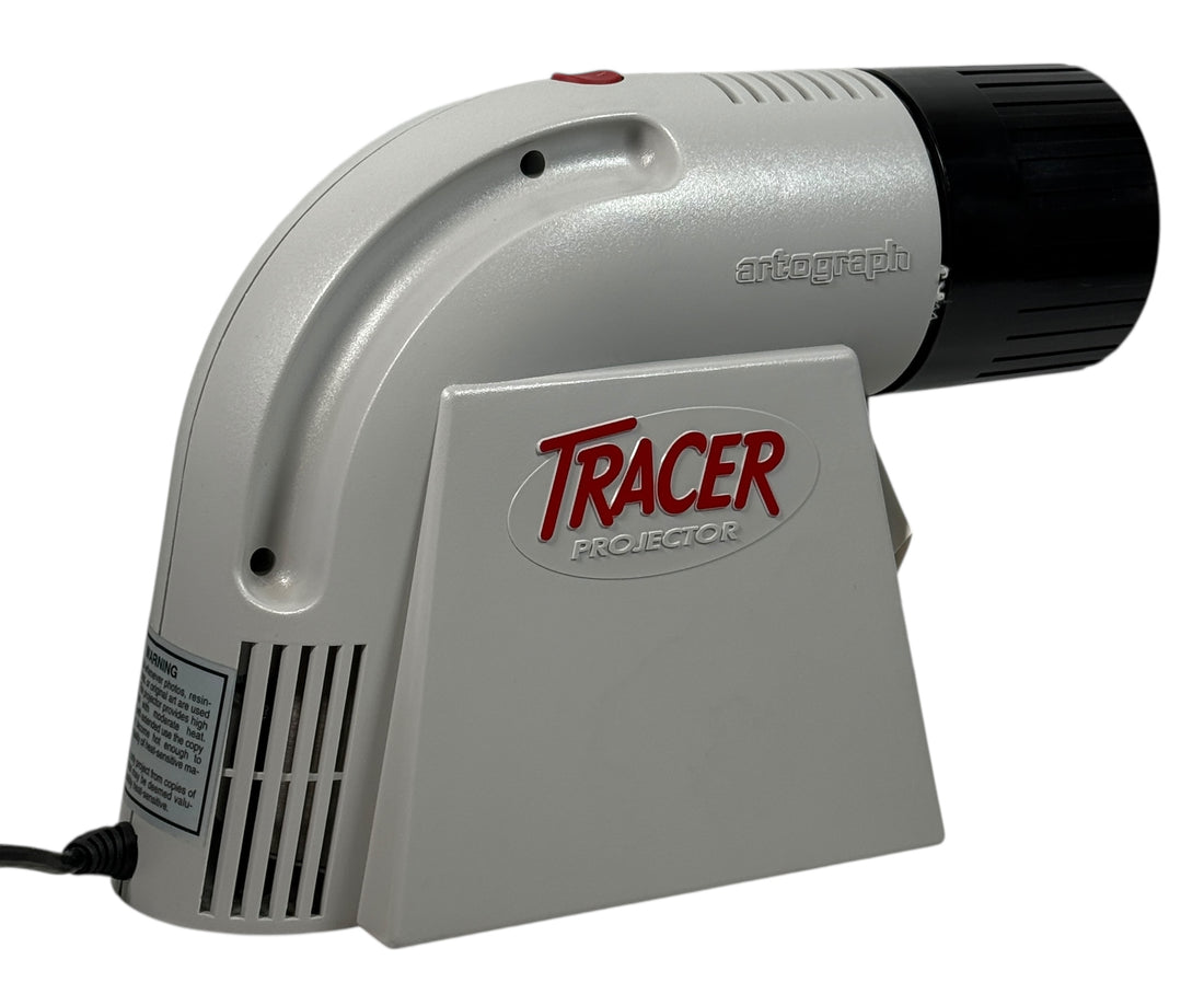 Vintage Artograph Tracer art projector with original box. Classic image drawing enlarger for tracing artwork, patterns, and designs. Made in USA.