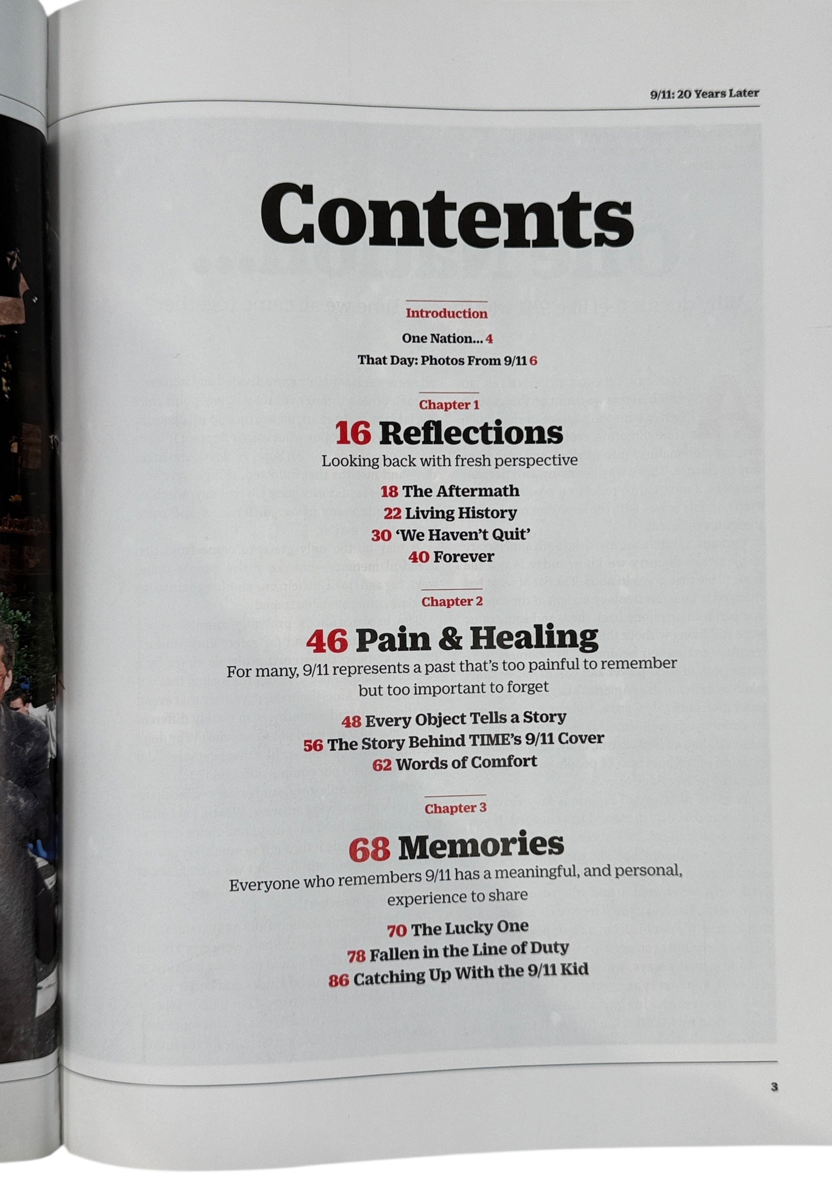 TIME Magazine special issue marking the 20th anniversary of 9/11. Photojournalism, essays and reflections. 2021 commemorative edition, very good condition.