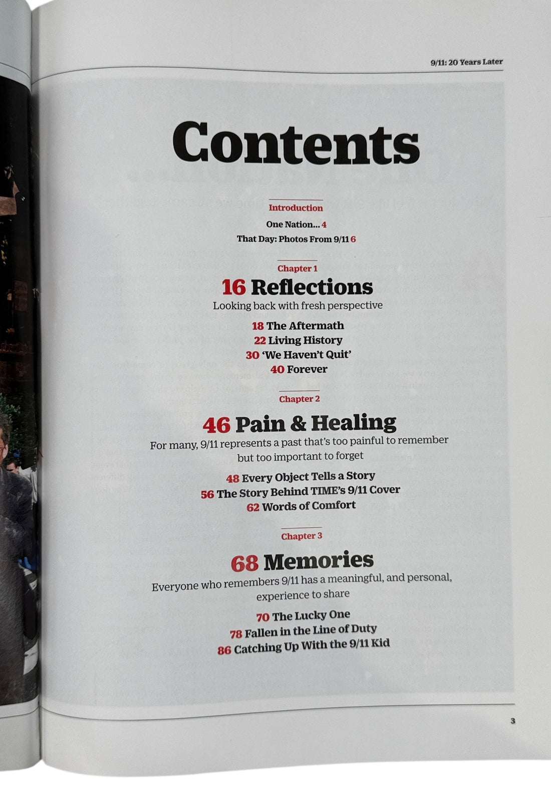 TIME Magazine special issue marking the 20th anniversary of 9/11. Photojournalism, essays and reflections. 2021 commemorative edition, very good condition.