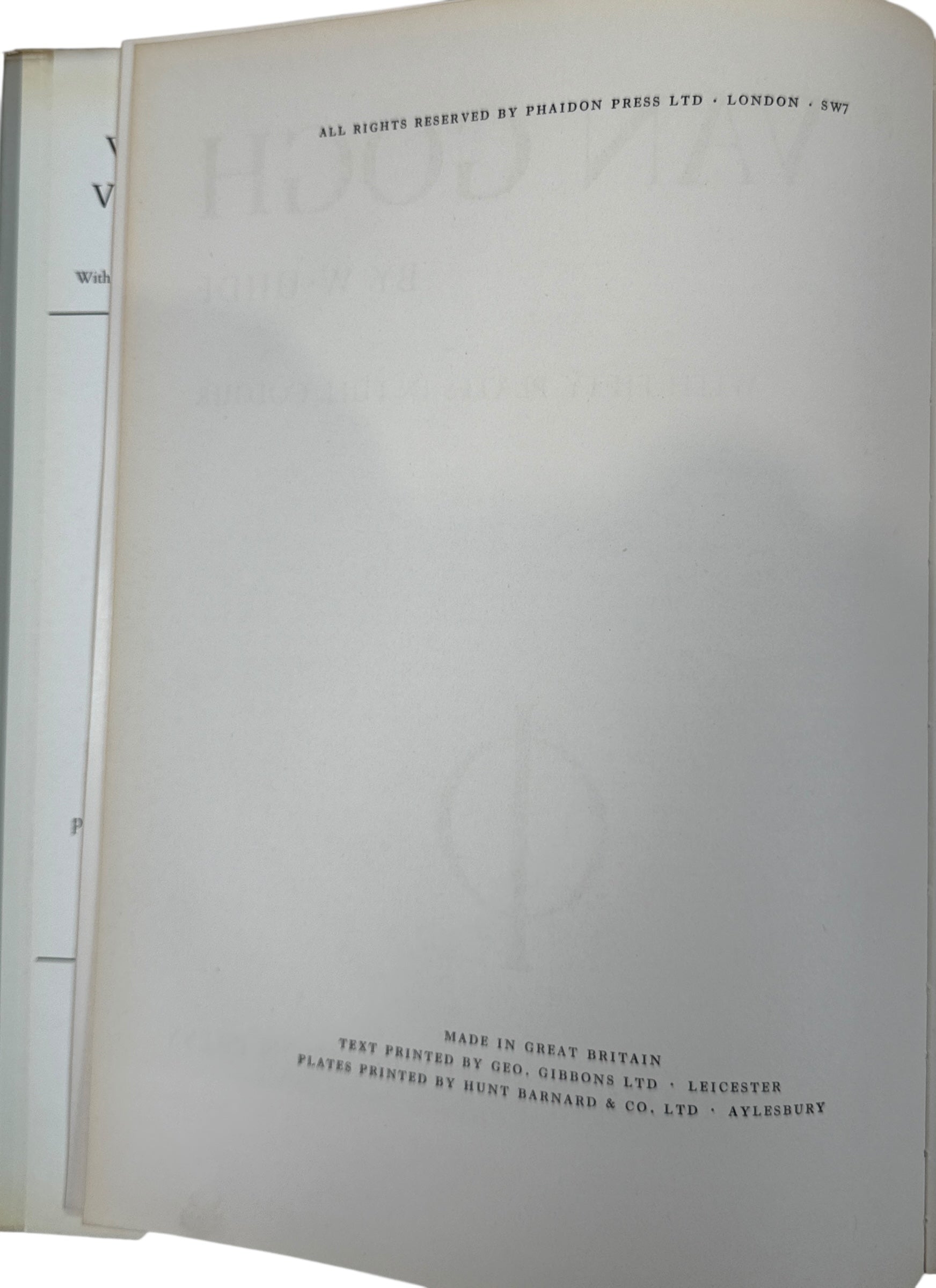 Mid-century Phaidon Van Gogh art book with 50 colour plates. Original dust jacket present with wear. Classic collector reference. Ships from Canada.
