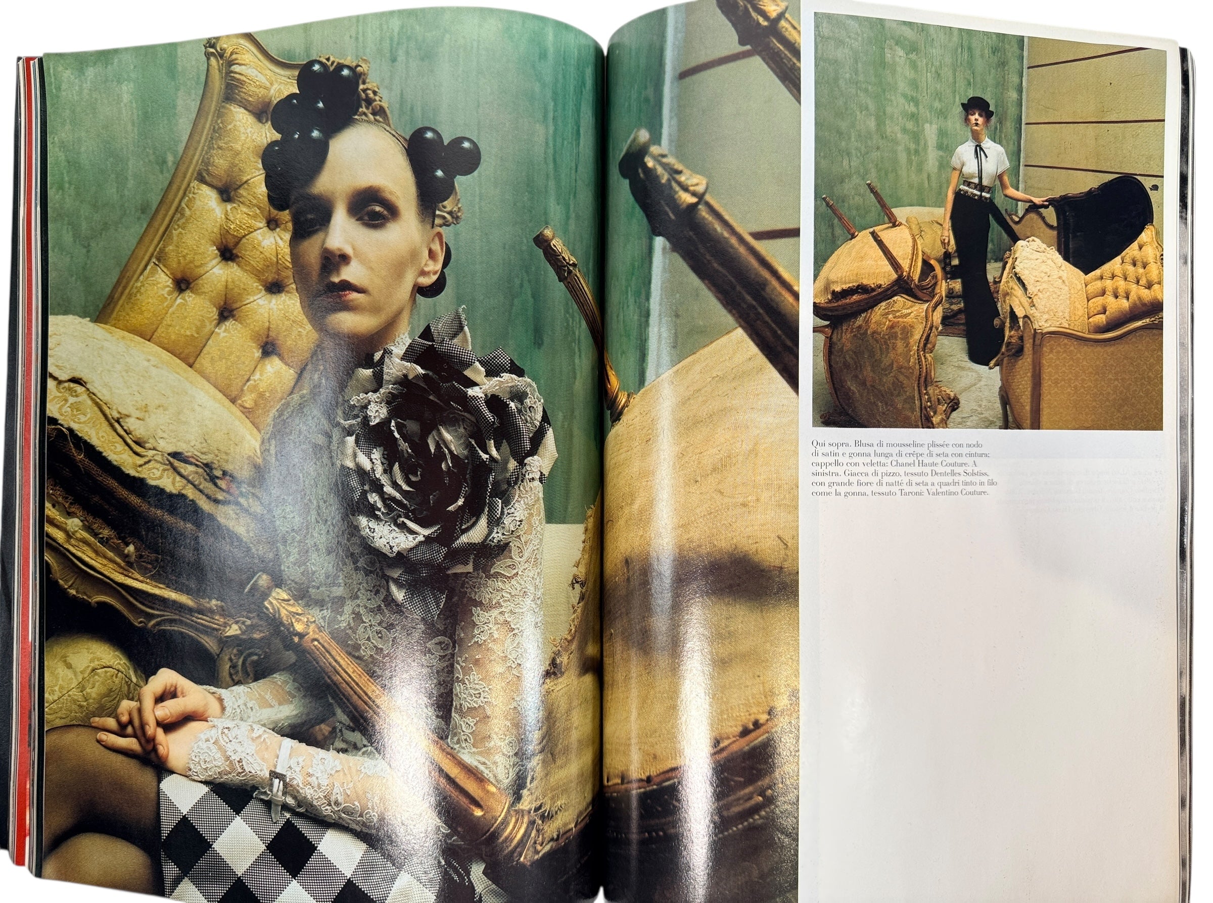 Vogue Italia Unique March 2001 supplement featuring Magnificent Excess with Steven Meisel and Franca Sozzani era editorials. Collectible fashion issue.