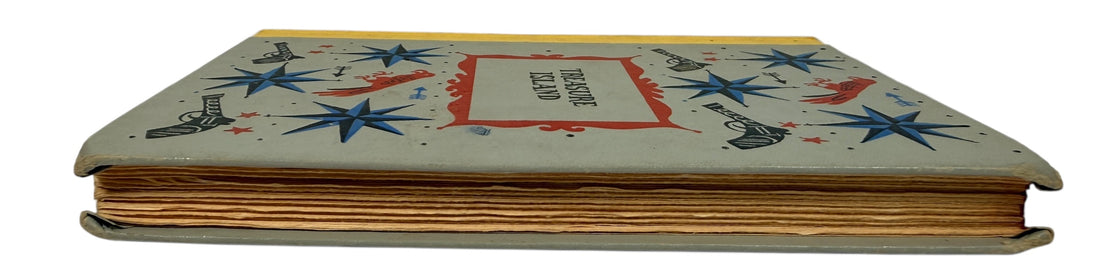 A 1954 Junior Deluxe Illustrated edition of Treasure Island with bright cover art. Vintage children’s classic, clean pages, ideal for décor or gifting.