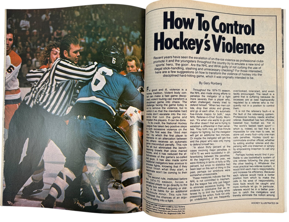 Vintage Hockey Illustrated – Couverture de Ken Dryden, numéro d'avril 1976
