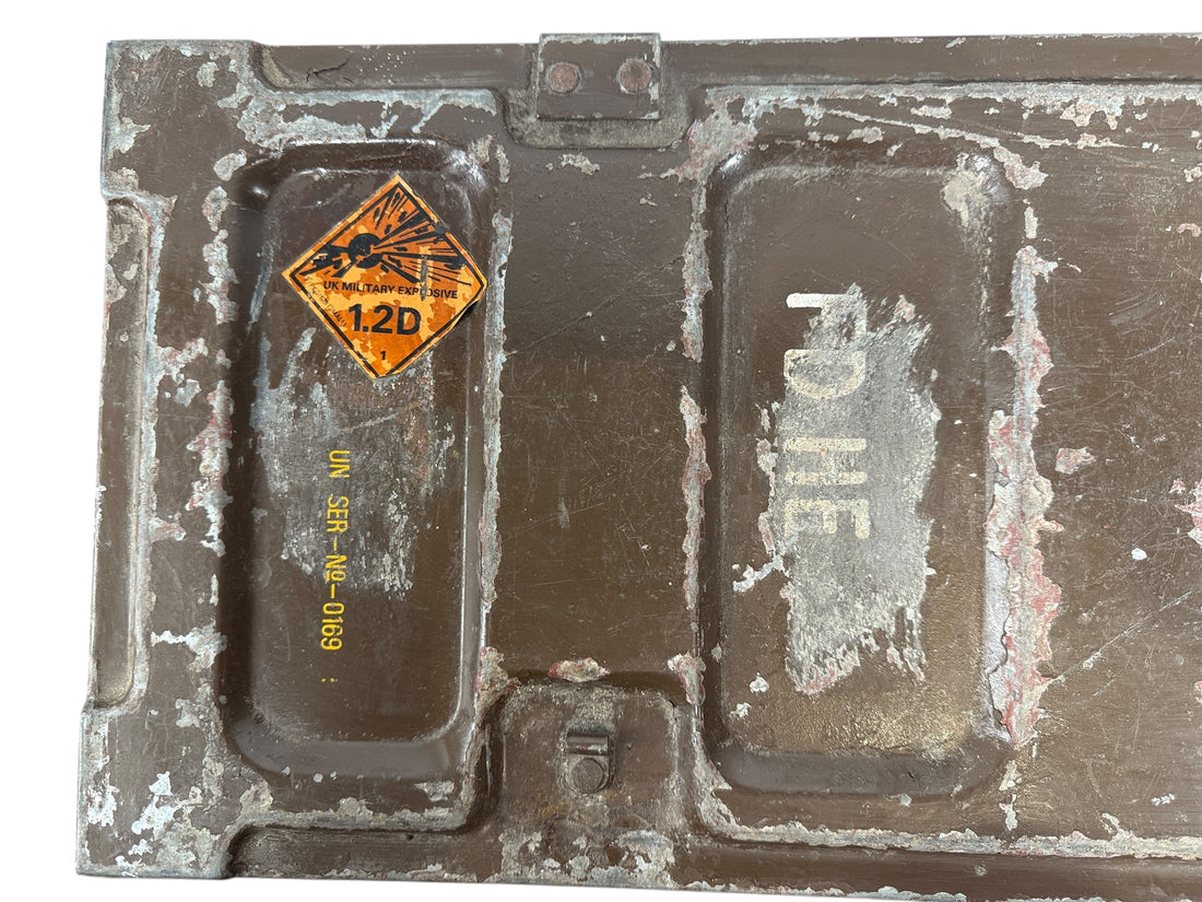 Vintage British Military Ammo Box – 105mm L31A3 Shell Case – 1970s