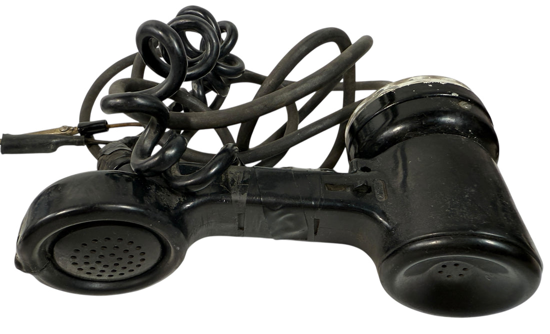 Vintage 1961 Western Electric 1013A lineman’s test phone handset – black Bakelite rotary dial Bell System tool, USA telecom collectible, retro industrial décor.