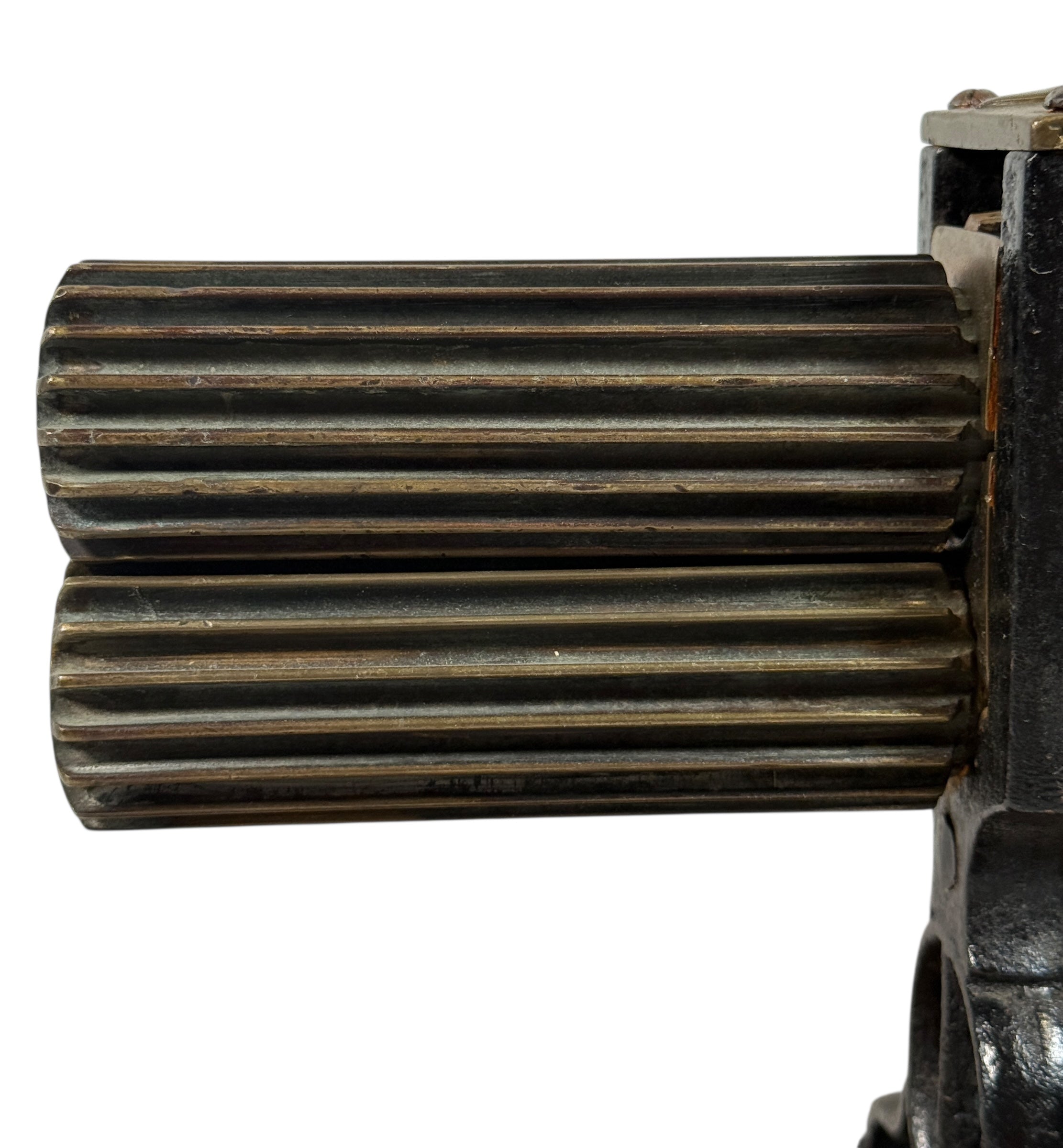 Antique Brass & Iron Fluting Iron – 19th C Hand-Crank Pleater