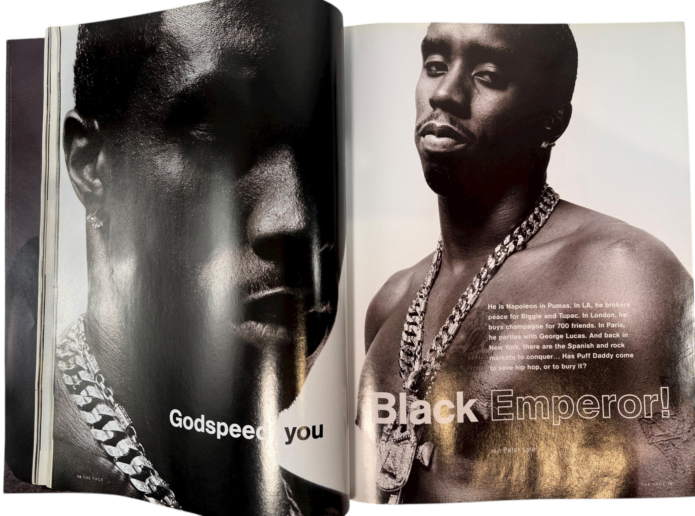 The Face Sept 1999 featuring Puff Daddy “ This is War! ” photo by James Dimmock — an iconic 90s hip-hop and fashion issue in great vintage condition.