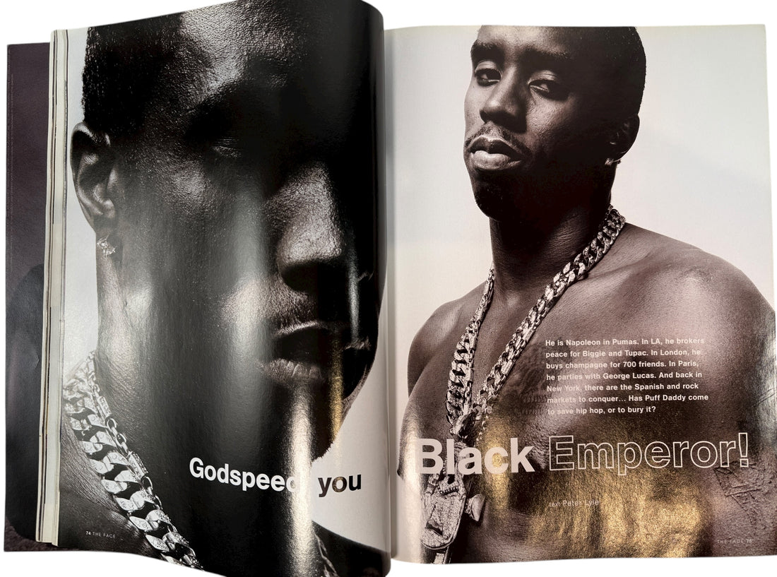 The Face Sept 1999 featuring Puff Daddy “ This is War! ” photo by James Dimmock — an iconic 90s hip-hop and fashion issue in great vintage condition.