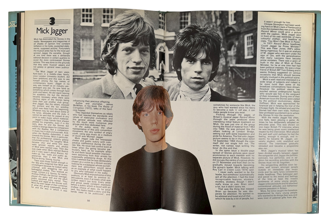 Vintage 1976 Rolling Stones photo book by Tony Jasper. 100+ color &amp; b/w images of Mick Jagger &amp; band. UK Octopus edition in great shape.