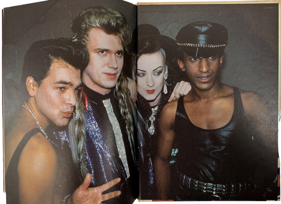 1984 Boy George &amp; Culture Club photo book with rare colour images and biography by Simon Tebbutt. Gallery Books hardcover printed in Spain. Pop icon collectible.
