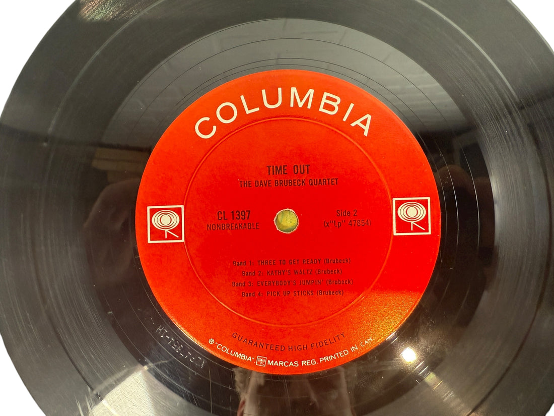 Dave Brubeck Time Out mono 6-eye Canadian CL 1397. Early 1960s Columbia pressing with iconic Fujita art. Classic jazz LP featuring Take Five.