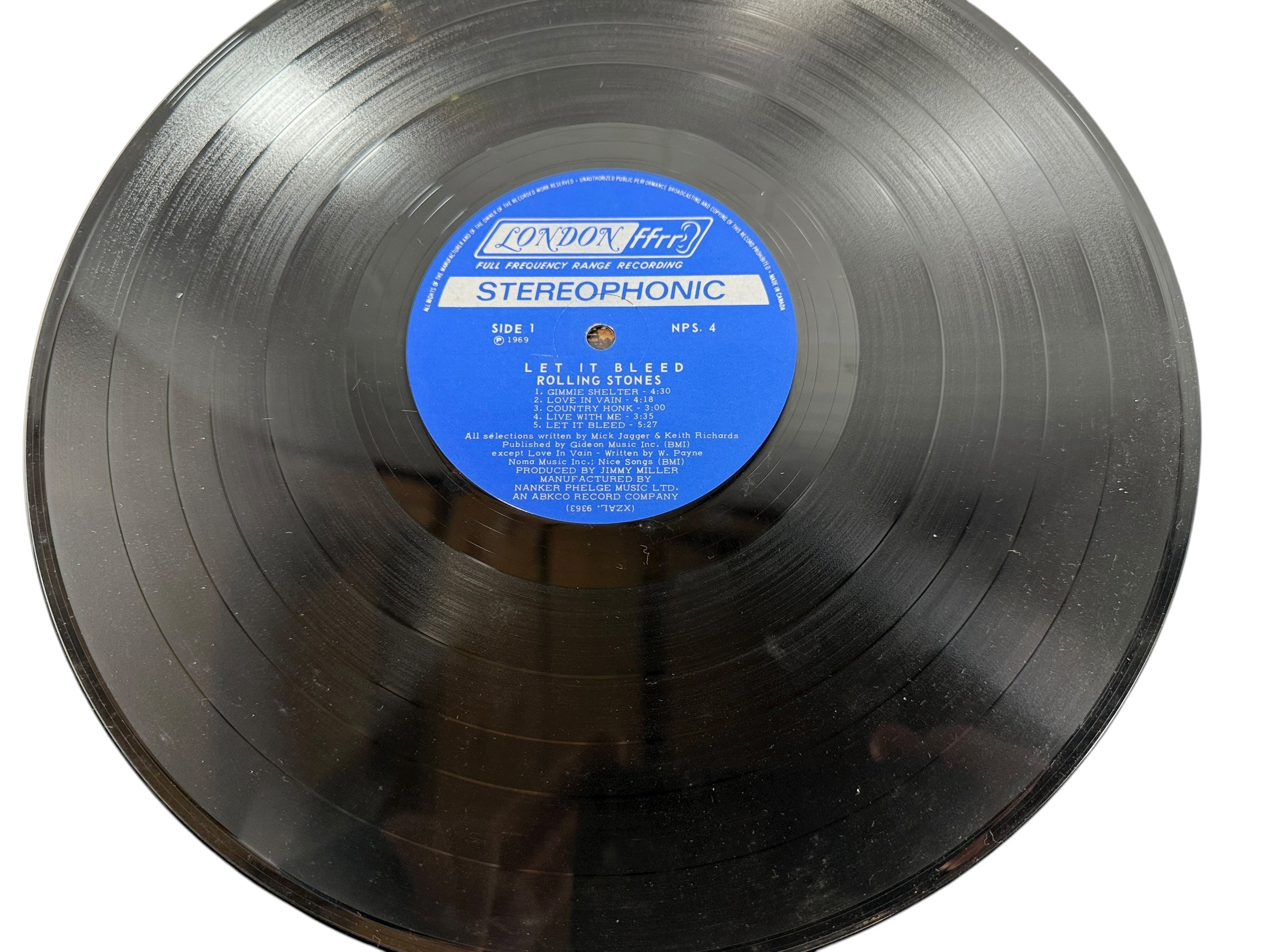 1969 Rolling Stones Let It Bleed LP (Canadian London NPS-4) – classic rock, collectable stereo vinyl, great value, rare poster variant possible.