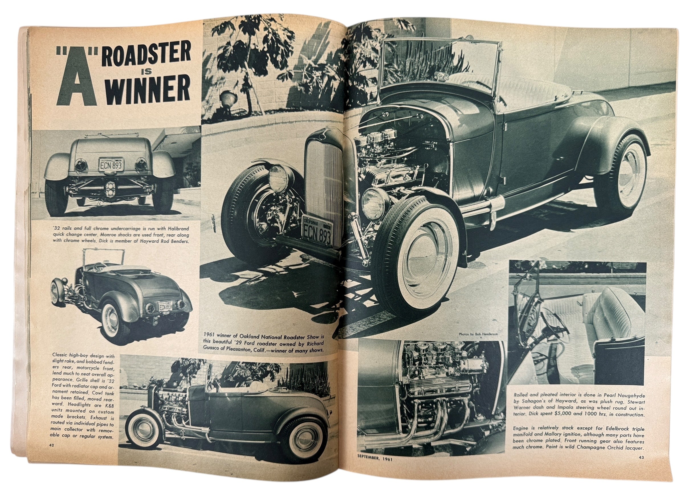 Vintage Car Craft magazine lot Sept 1961 & Sept 1962. Classic hot-rod builds, drag racing, tech tips, custom culture. Great for collectors and garage décor.
