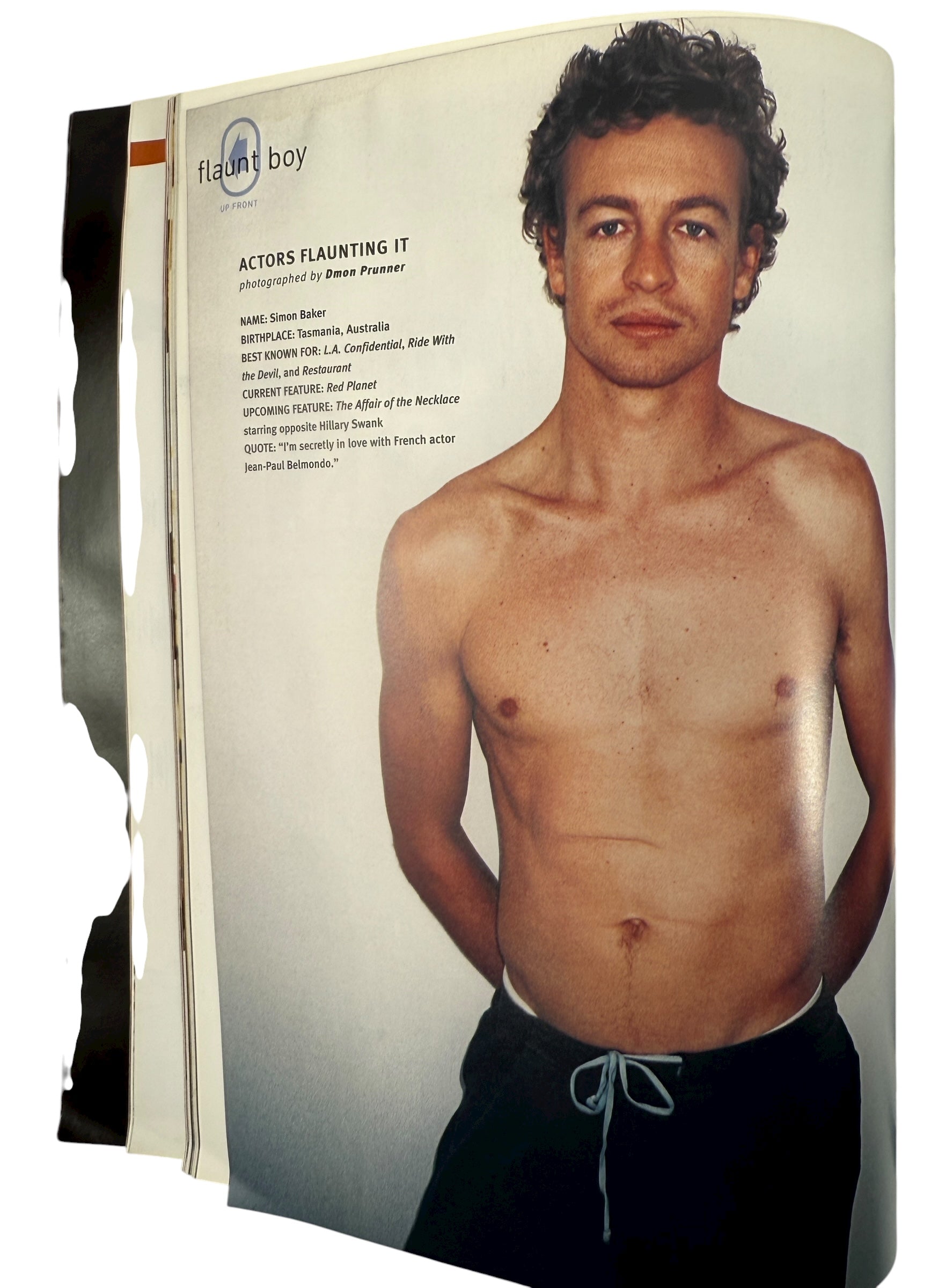 Flaunt Magazine Second Anniversary Nov 2000. Gold-foil mosaic cover, VG condition, clean pages. Rare early collector issue for fashion and design fans.