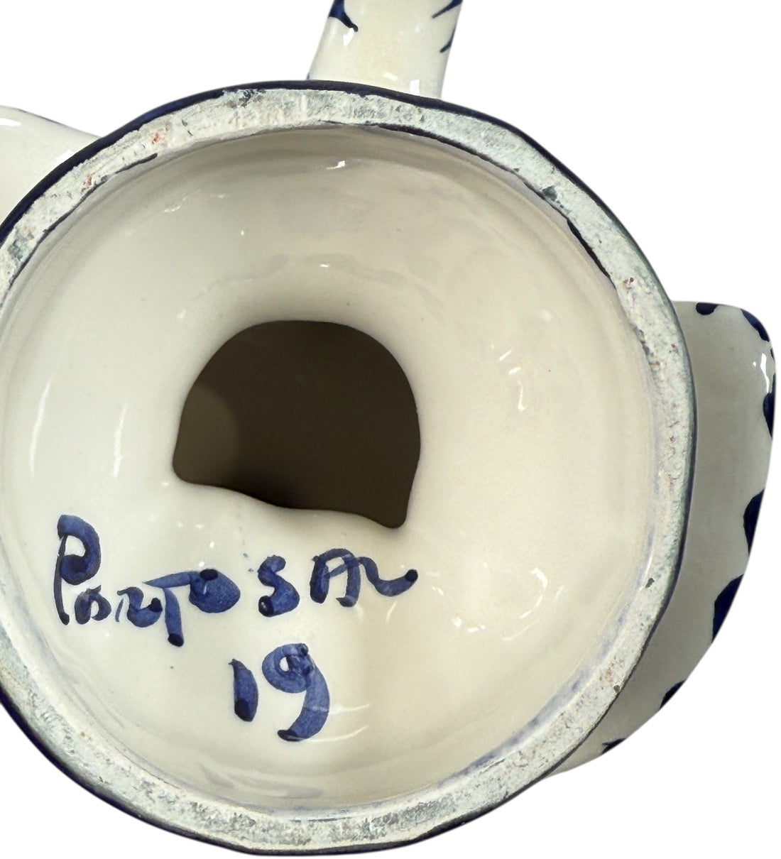 Hand-Painted Portuguese Ceramic Rooster – 8¼” – Signed “Portugal 19”