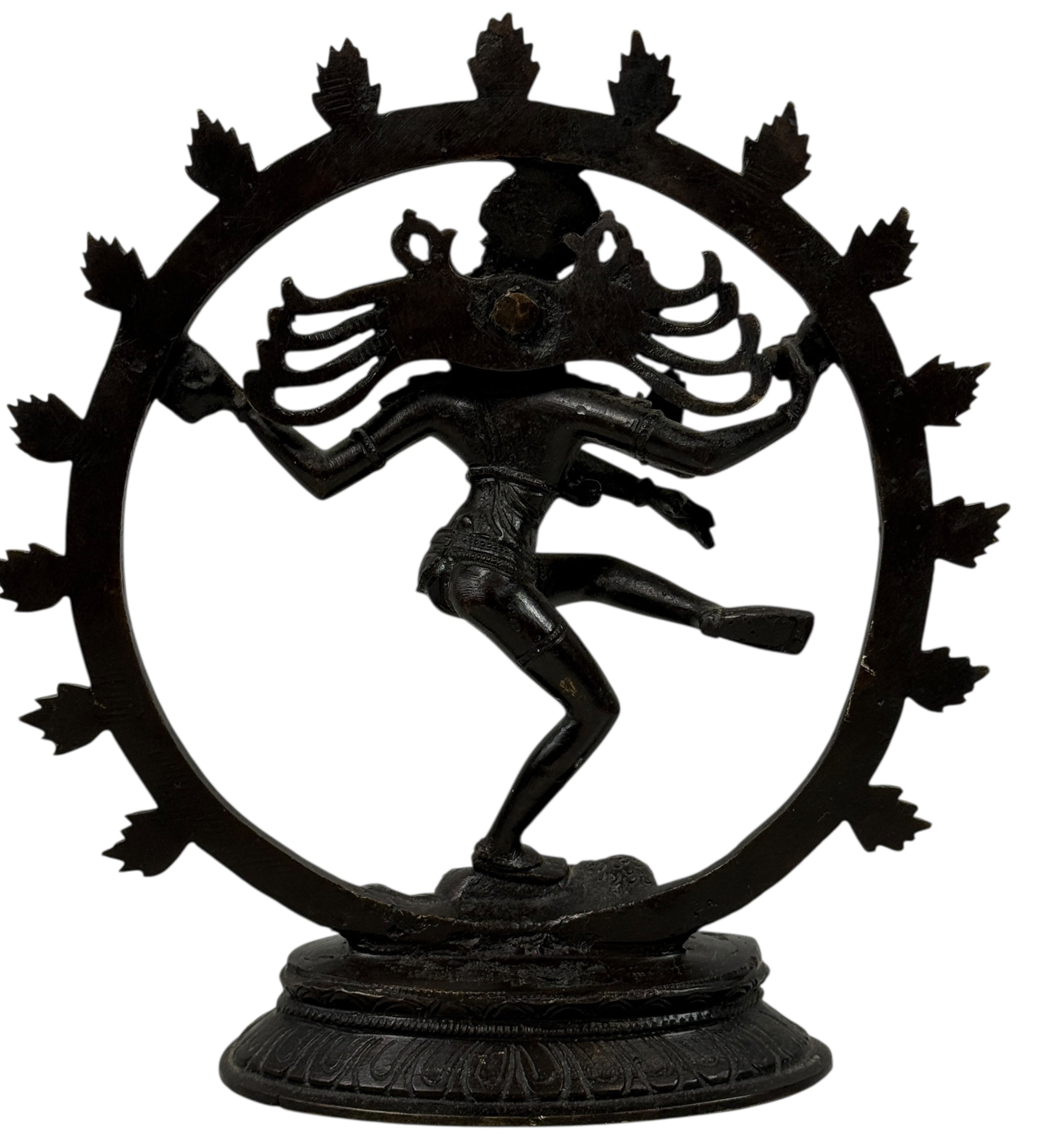 Modern Indian Shiva Nataraja Brass Statue Cosmic Dance