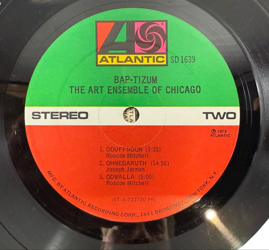 Live 1972 Ann Arbor Jazz Festival LP by the Art Ensemble of Chicago. 1973 Atlantic first pressing. Iconic free jazz performance and collector’s favorite.