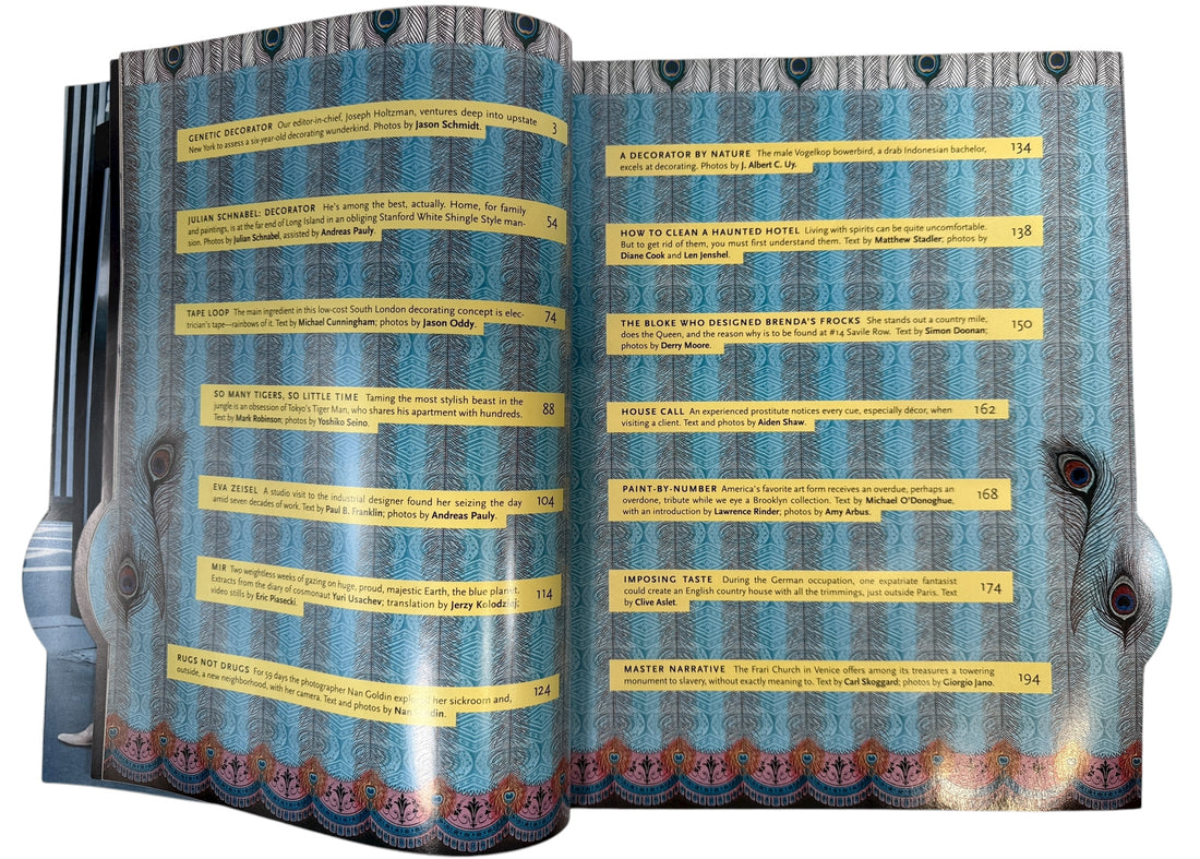 Rare Nest Spring 2001 issue with die-cut cover and “Decorator Gene” theme. Iconic avant-garde interiors magazine in good collectible condition.