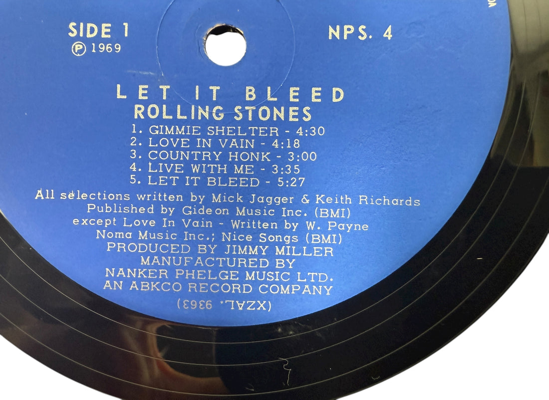 1969 Rolling Stones Let It Bleed LP (Canadian London NPS-4) – classic rock, collectable stereo vinyl, great value, rare poster variant possible.