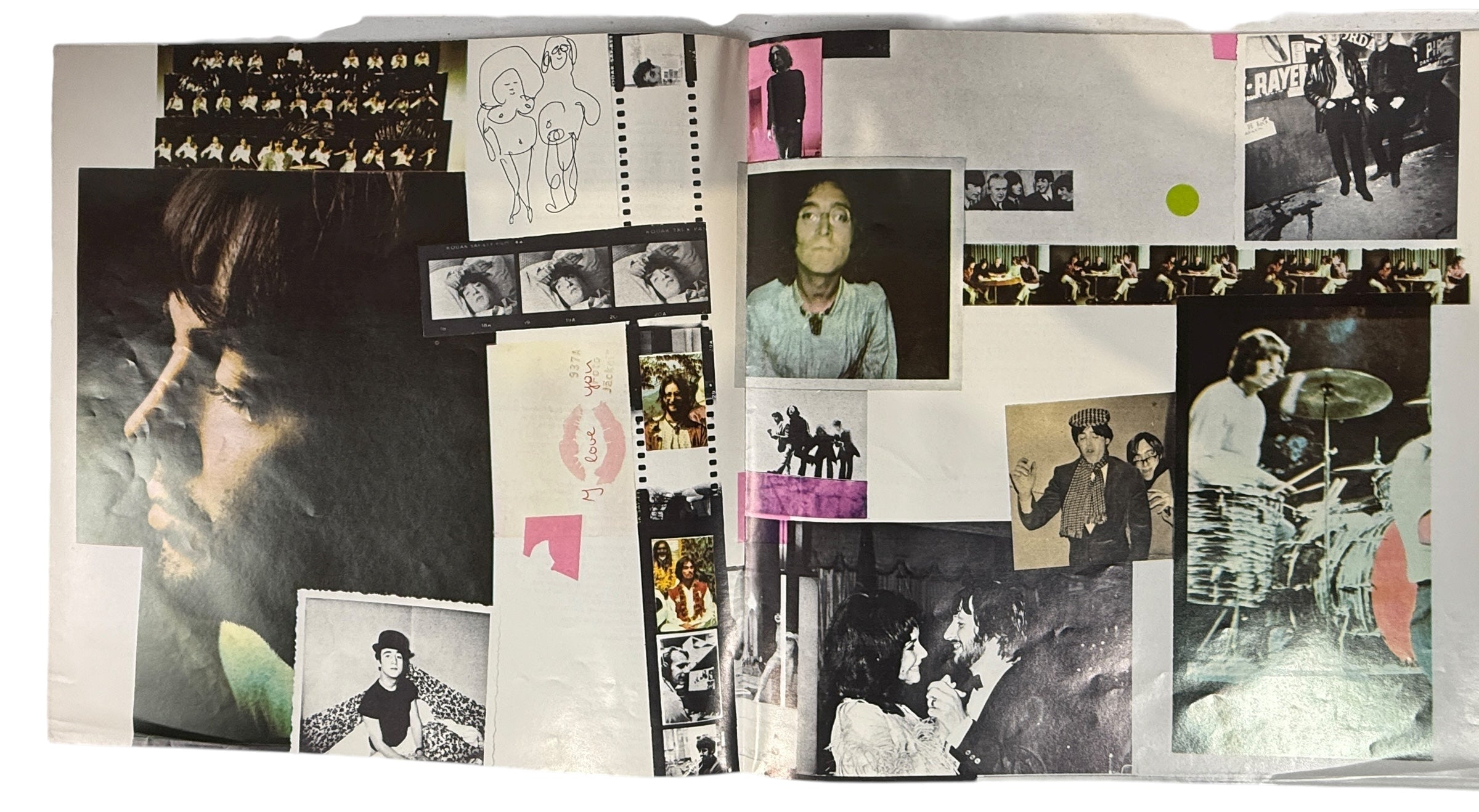 Complete Canadian pressing of The Beatles White Album with poster and all four photos. Classic SWBO-101 2LP set for collectors and vinyl fans.