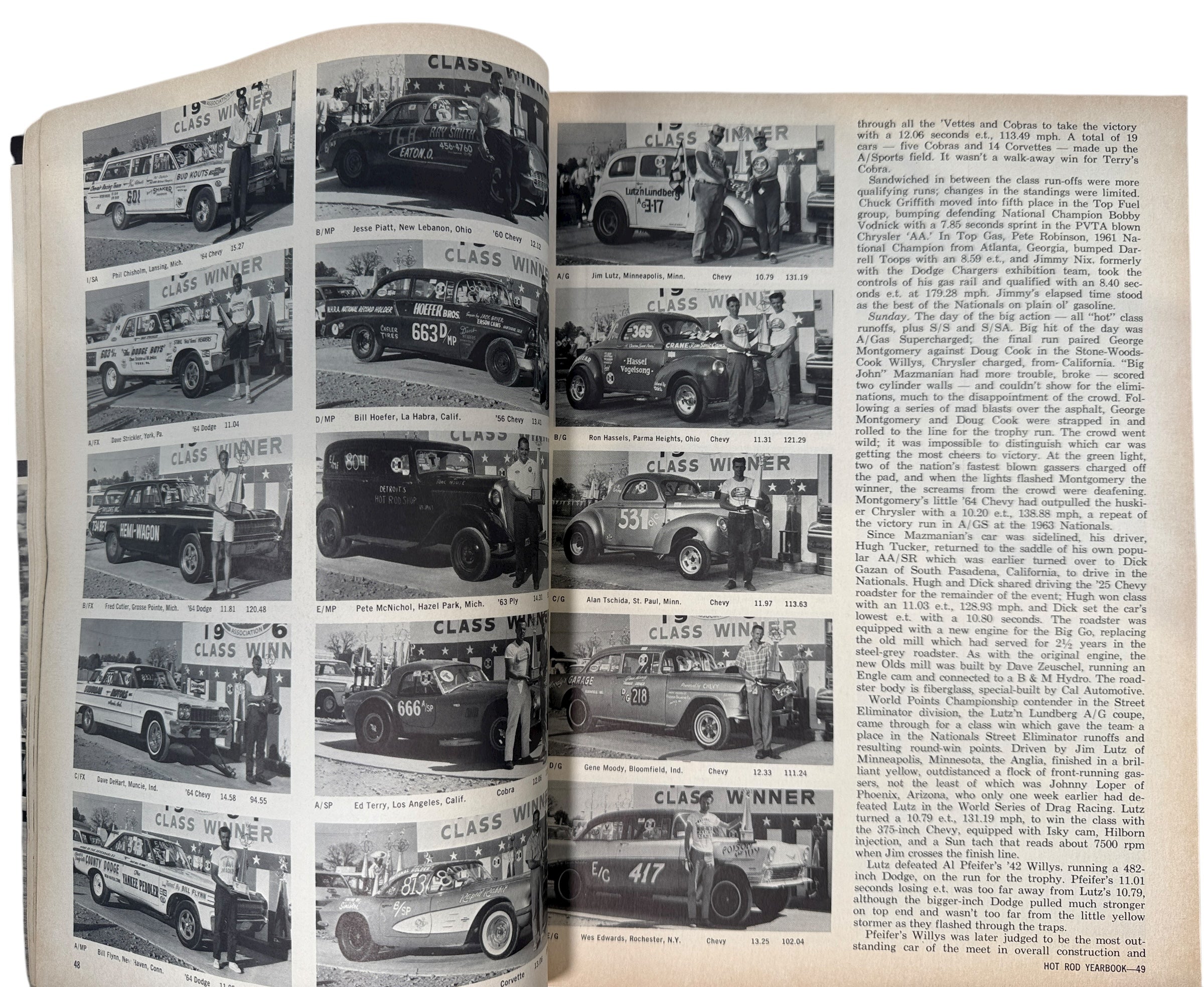 Hot Rod Magazine Yearbook No. 4 from the 1960s. Classic drag racing, hot rod builds, and vintage auto culture. Fair condition collectible. Eco Depot Montréal.