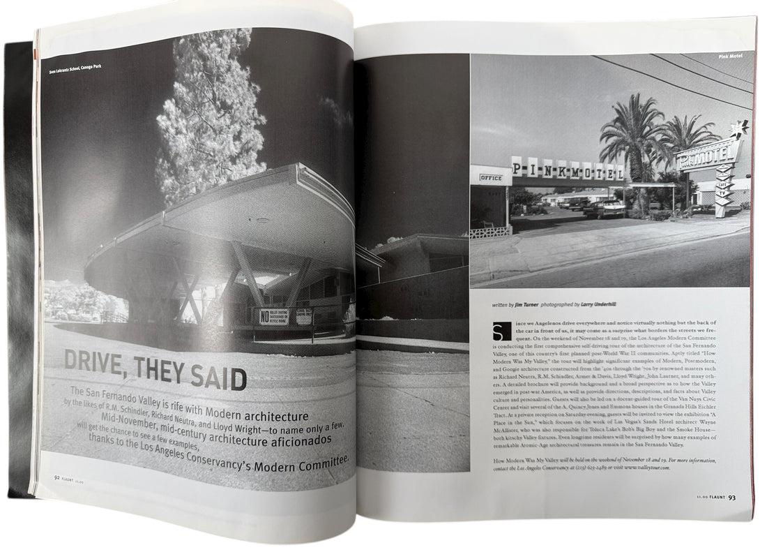 Flaunt Magazine Second Anniversary Nov 2000. Gold-foil mosaic cover, VG condition, clean pages. Rare early collector issue for fashion and design fans.