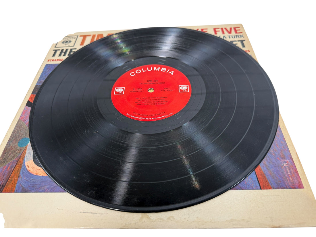 Dave Brubeck Time Out mono 6-eye Canadian CL 1397. Early 1960s Columbia pressing with iconic Fujita art. Classic jazz LP featuring Take Five.