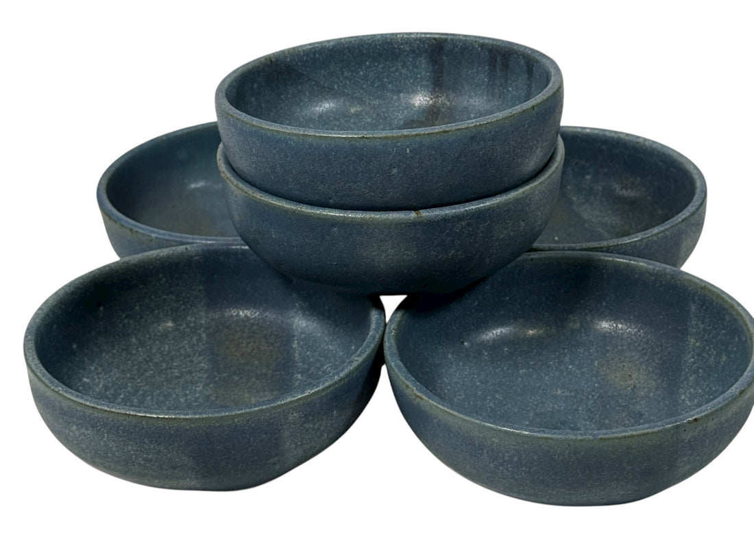 Vintage Québec Studio Pottery Casserole & 6 Bowls – Signed Achard