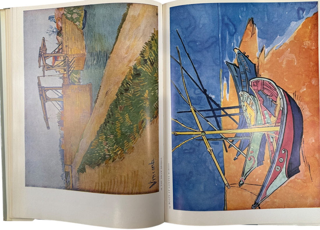 Mid-century Phaidon Van Gogh art book with 50 colour plates. Original dust jacket present with wear. Classic collector reference. Ships from Canada.