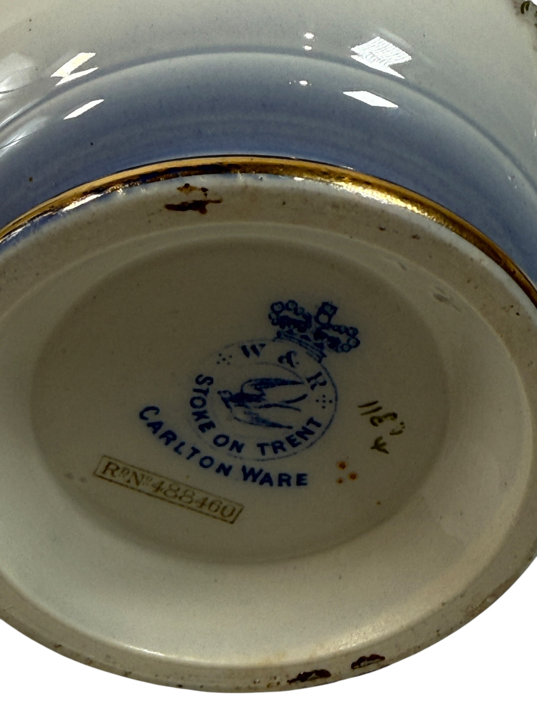 Stoneware Carlton Ware dish with branding and size marking on a white background