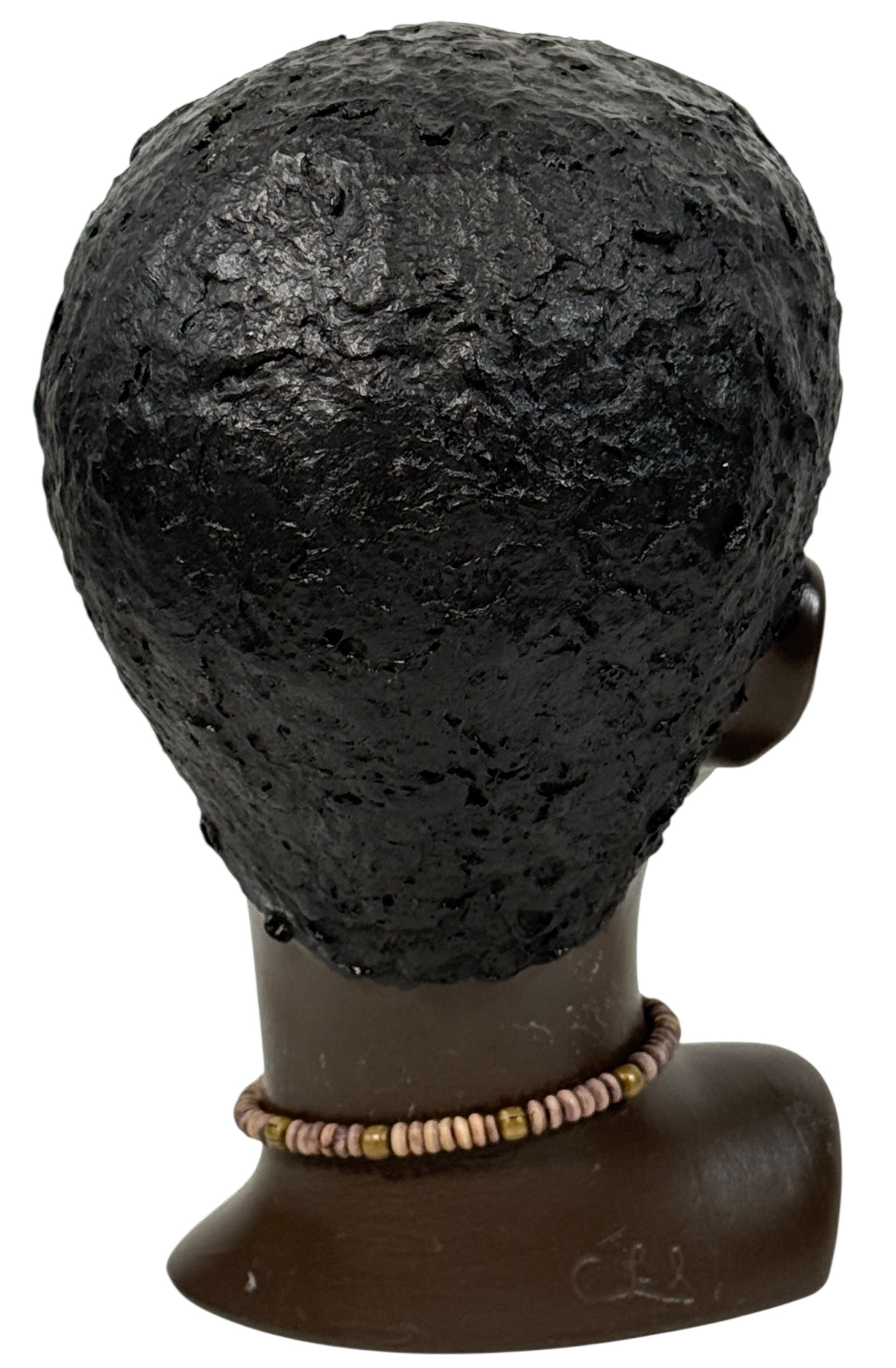 Paire de figurines en céramique artisanales CLS de 1987 – Garçon et fille – Style art populaire minimaliste