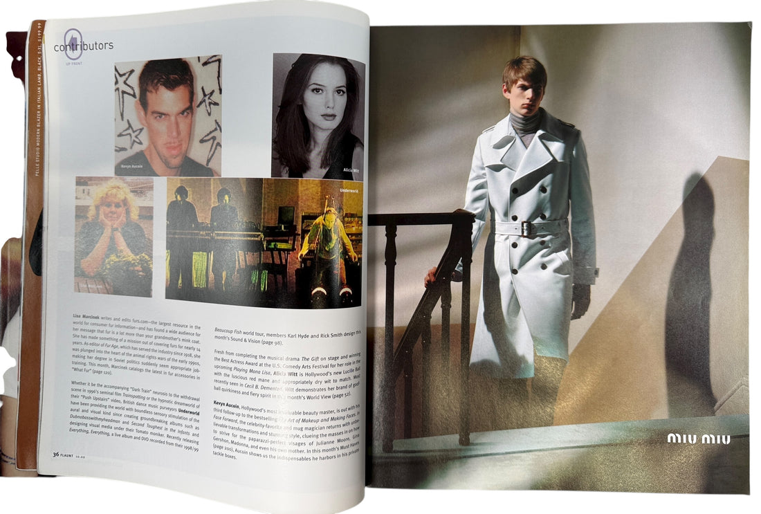 Flaunt Magazine October 2000 “Star Burst” Issue #18 – features Rachael Leigh Cook, Jason Lee, Sarah Wynter, and John Galliano fashion spread.