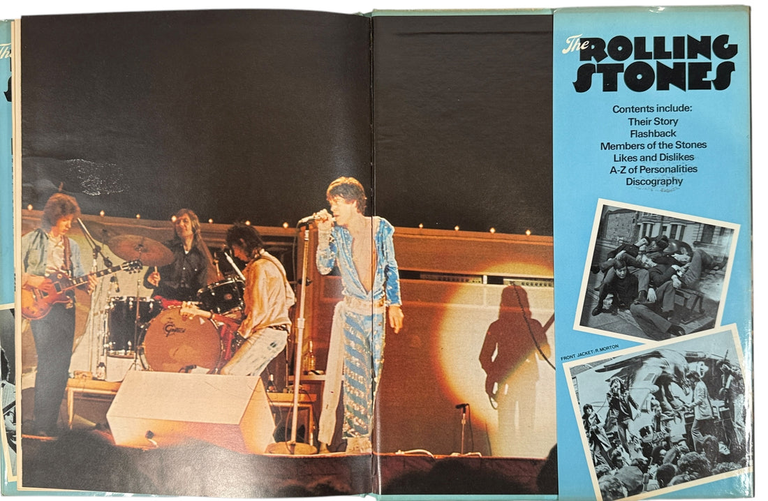 Vintage 1976 Rolling Stones photo book by Tony Jasper. 100+ color &amp; b/w images of Mick Jagger &amp; band. UK Octopus edition in great shape.