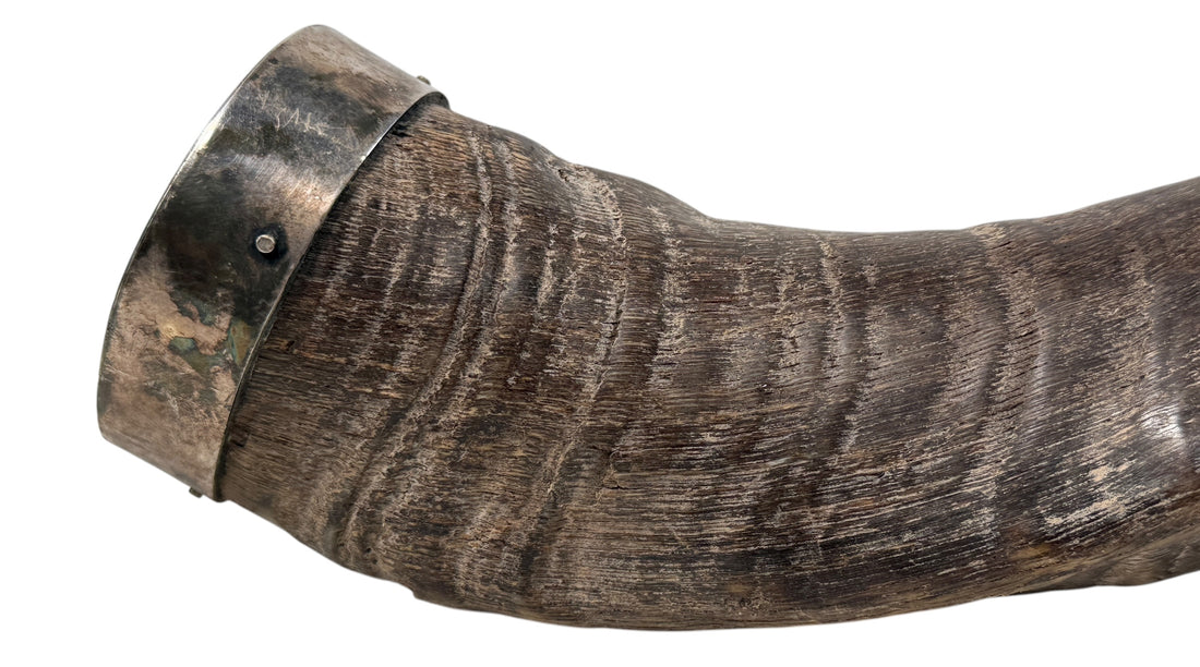 Vintage Kudu Shofar – Natural Patina Silver-Capped Horn