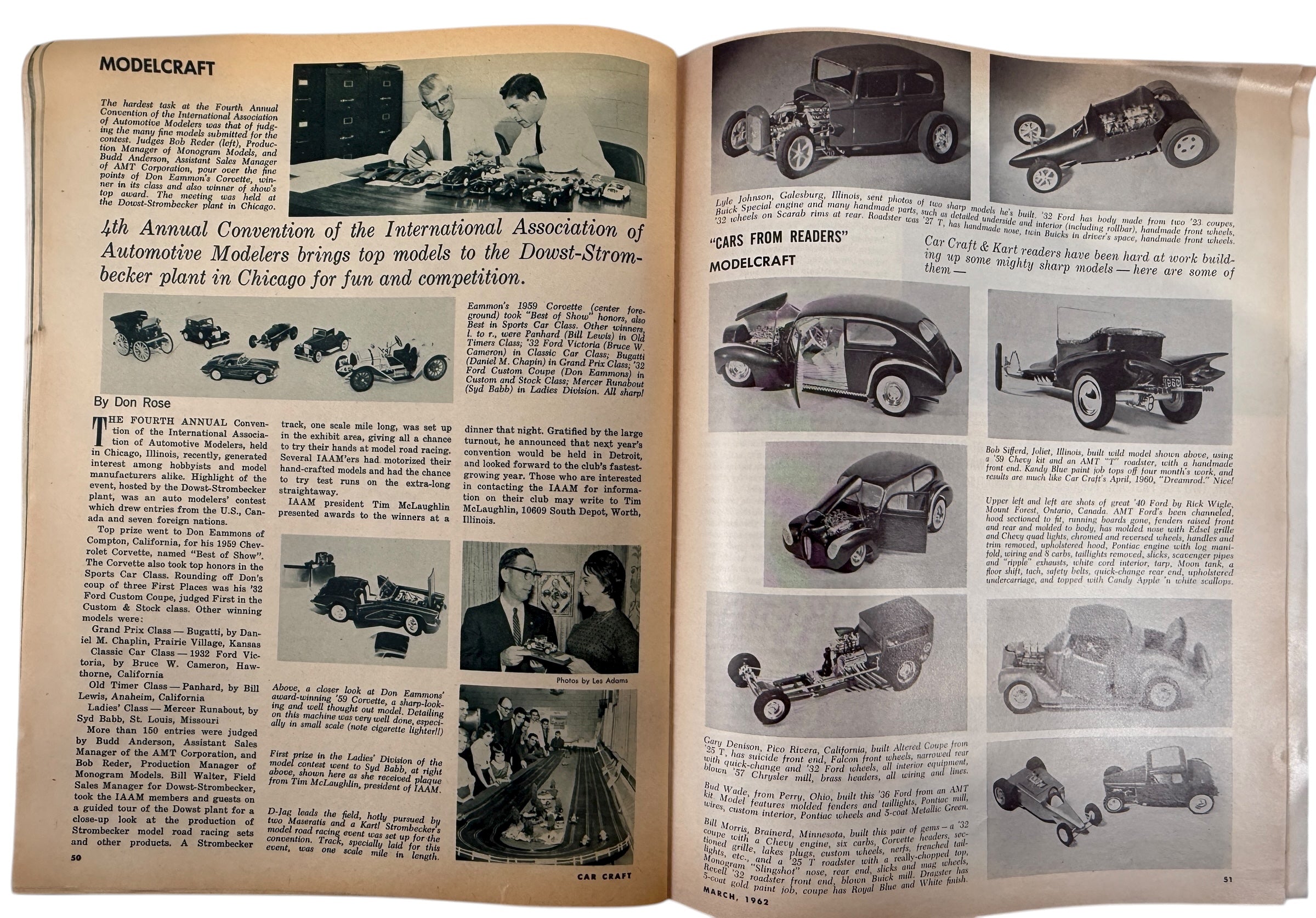 1962 Car Craft magazine featuring Starbird’s Forcasta custom build. Vintage hot-rod, drag racing, and model-car content. Great collectible automotive ephemera.
