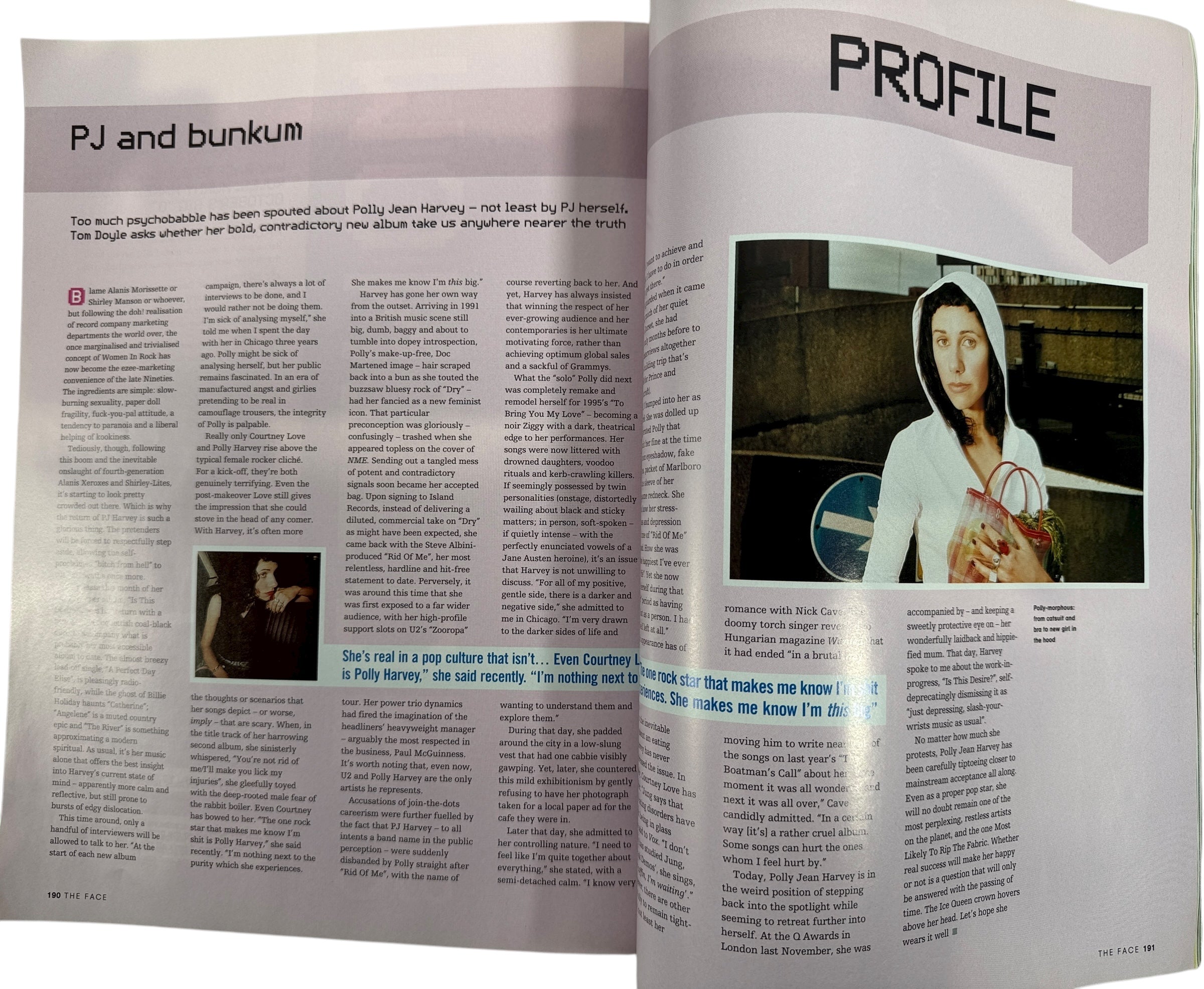 1998 The Face magazine with Christina Ricci “Wicked” cover. VG vintage issue featuring UK Garage, Cassius, Fatboy Slim, Master P, and iconic 90s ads.