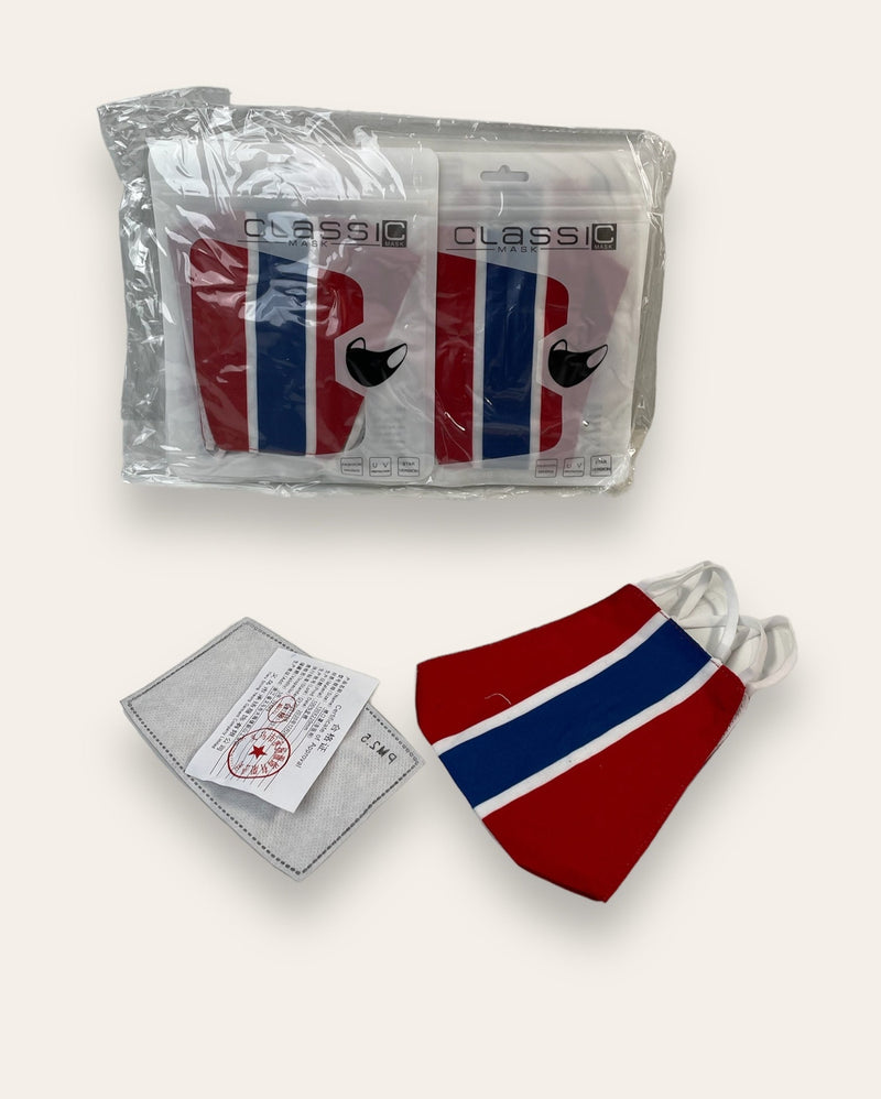  Ensemble de 10 masques avec filtres aux couleurs classiques : rouge, bleu et blanc