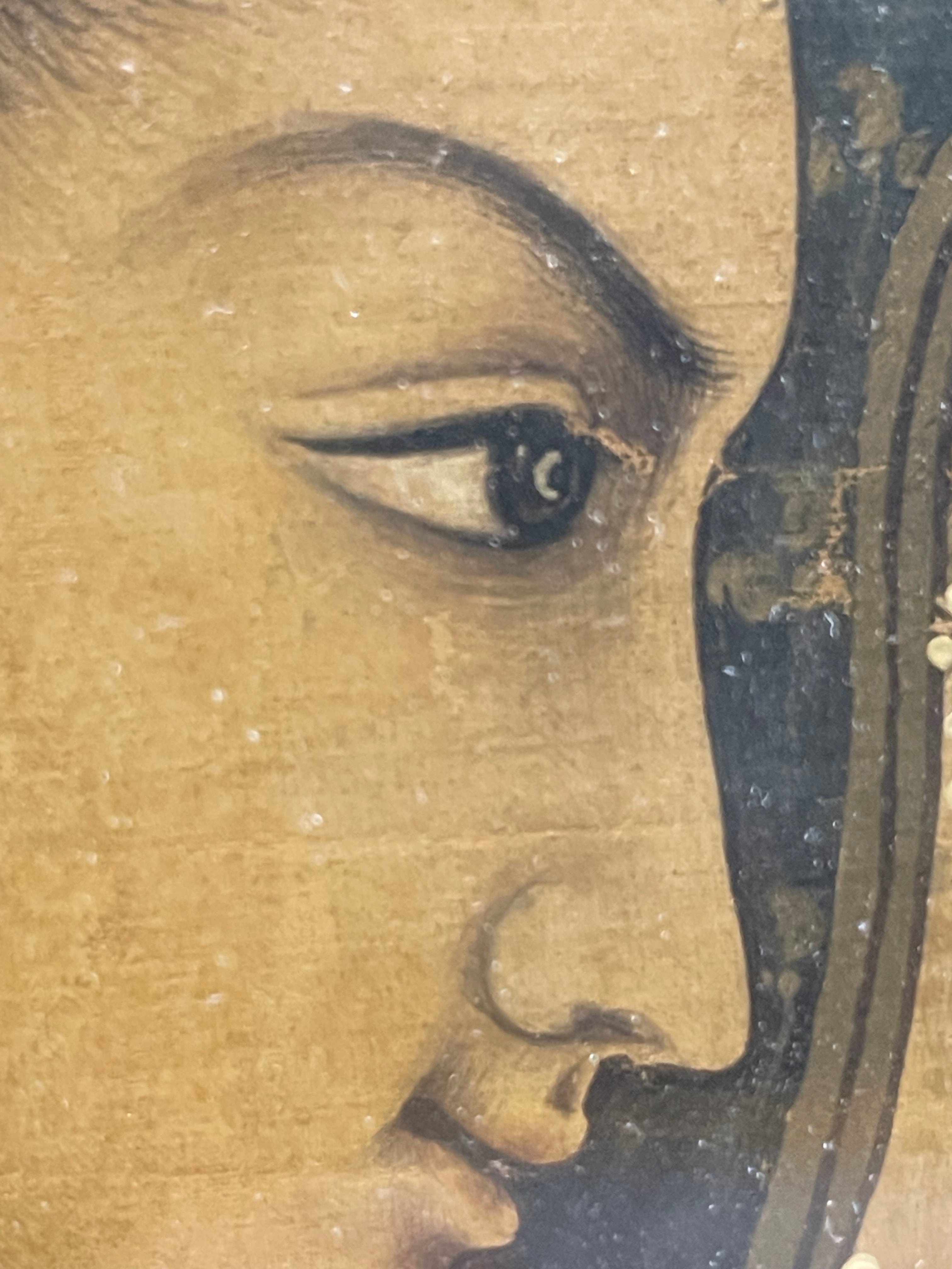 Large Hand-Painted Indian Wall Art – Framed Statement Decor (50”x24”)