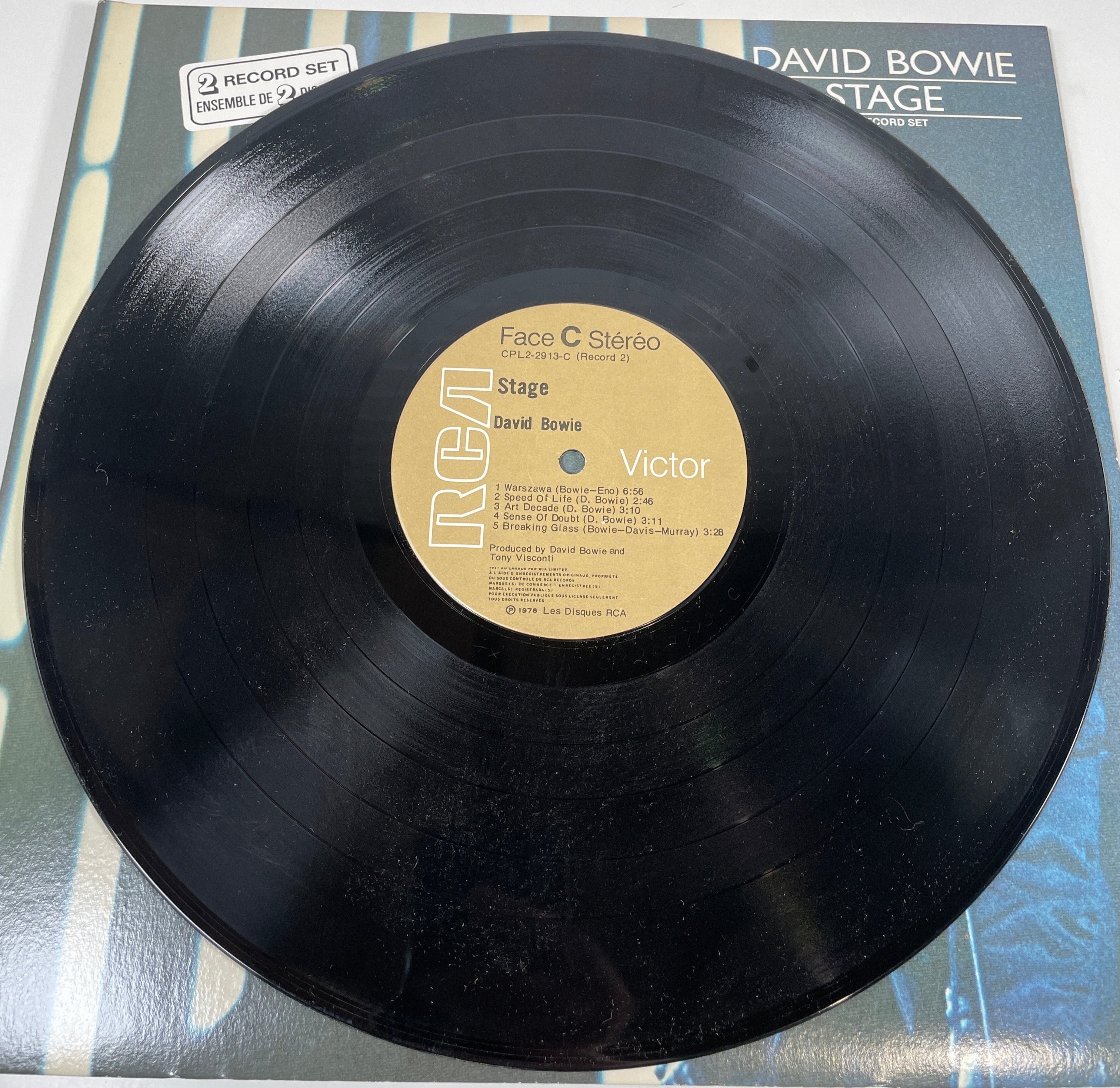 David Bowie - Stage Original RCA Victor CPL2-2913 2xLP Disque 1978