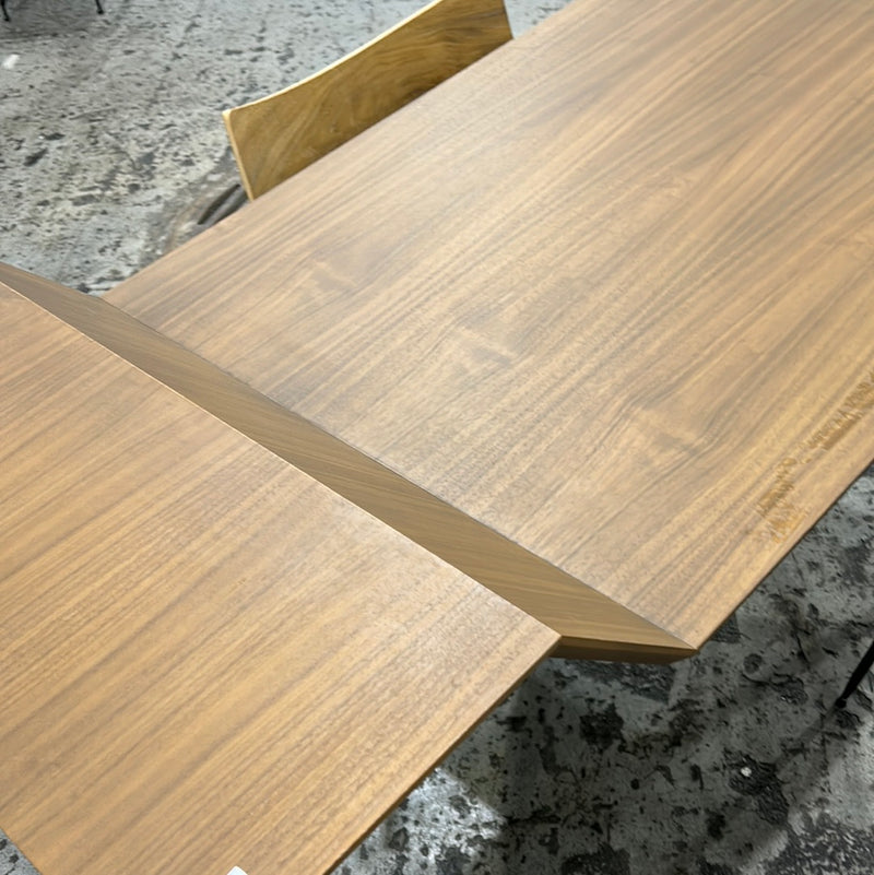 Walnut Veneer 2 Tiered Desk