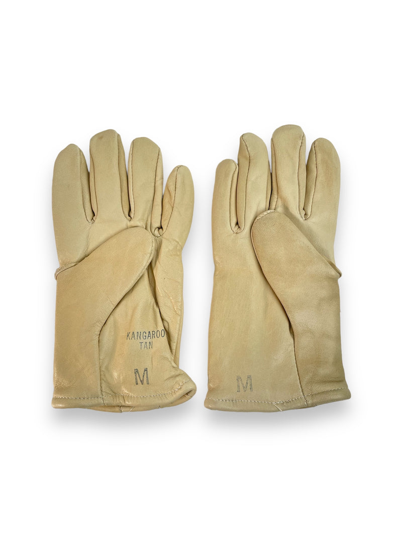 Paire exquise de Gants en Cuir de Kangourou de couleur beige